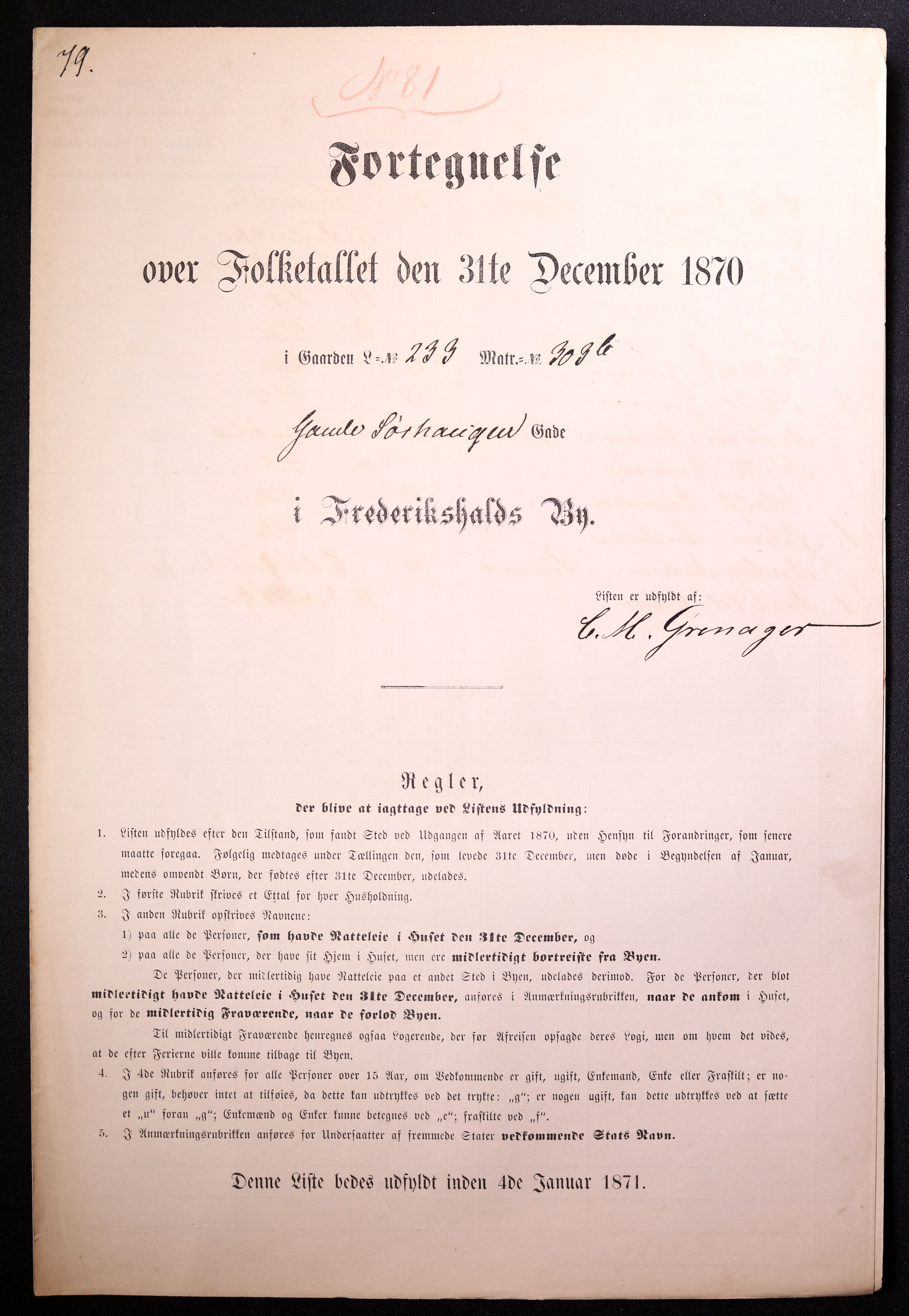 RA, Folketelling 1870 for 0101 Fredrikshald kjøpstad, 1870, s. 347