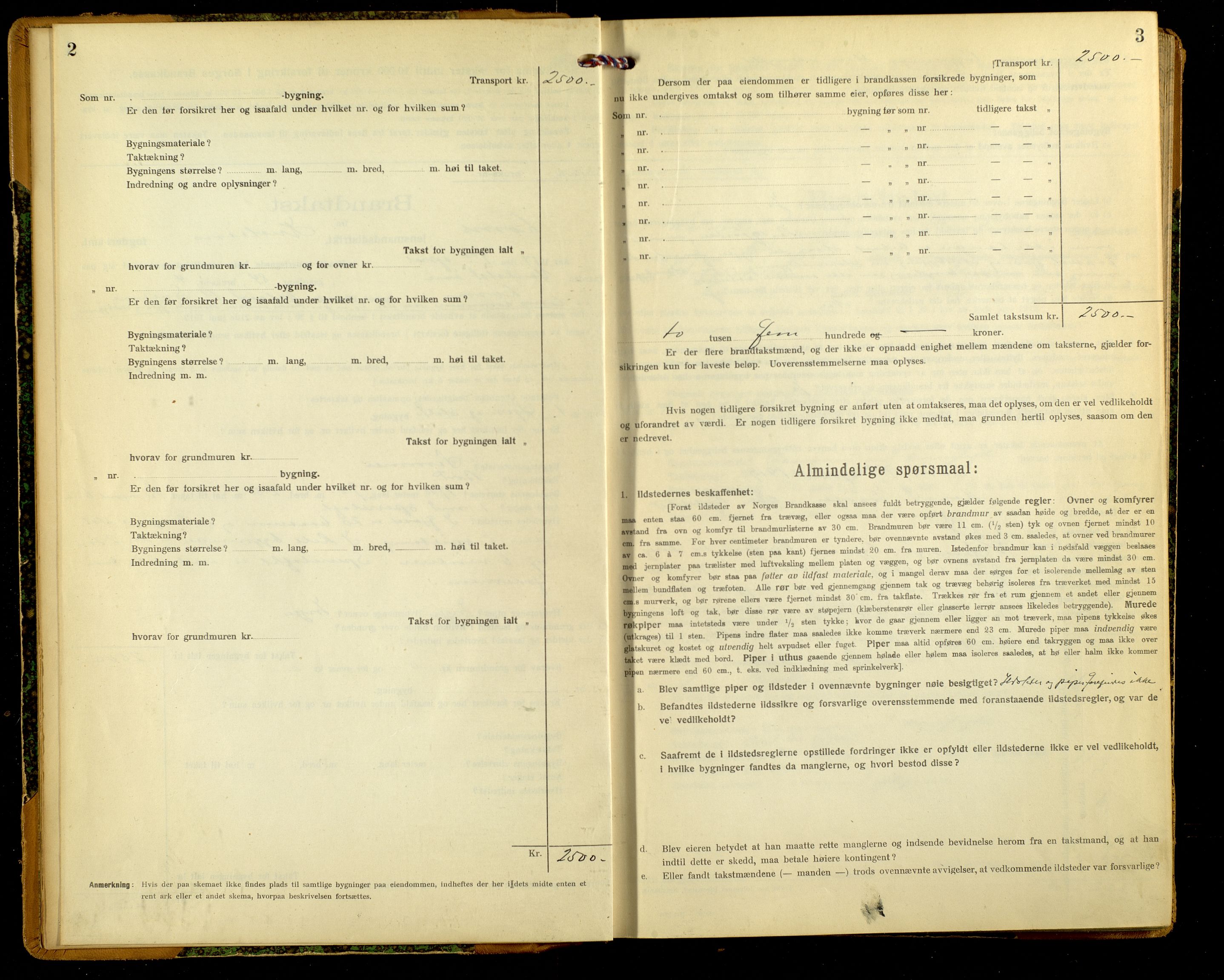 Norges Brannkasse, Lom, AV/SAH-NBRANL-032/F/L0004: Branntakstprotokoll, 1917-1924