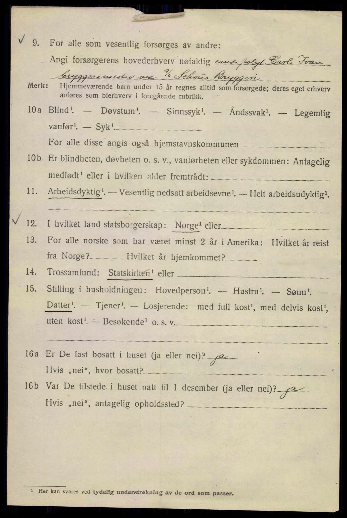 SAO, Folketelling 1920 for 0301 Kristiania kjøpstad, 1920, s. 598382