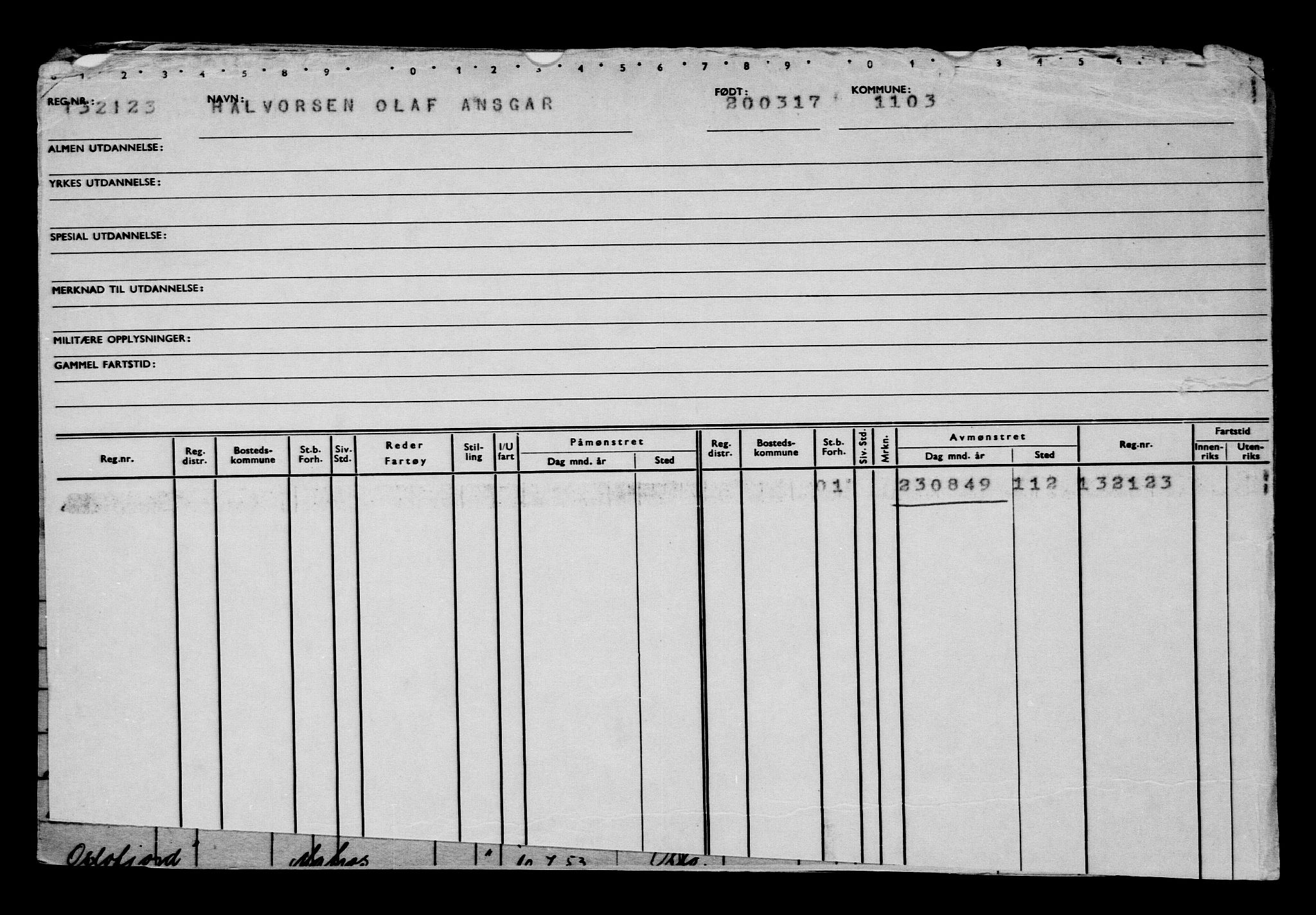 Direktoratet for sjømenn, AV/RA-S-3545/G/Gb/L0147: Hovedkort, 1917, s. 146