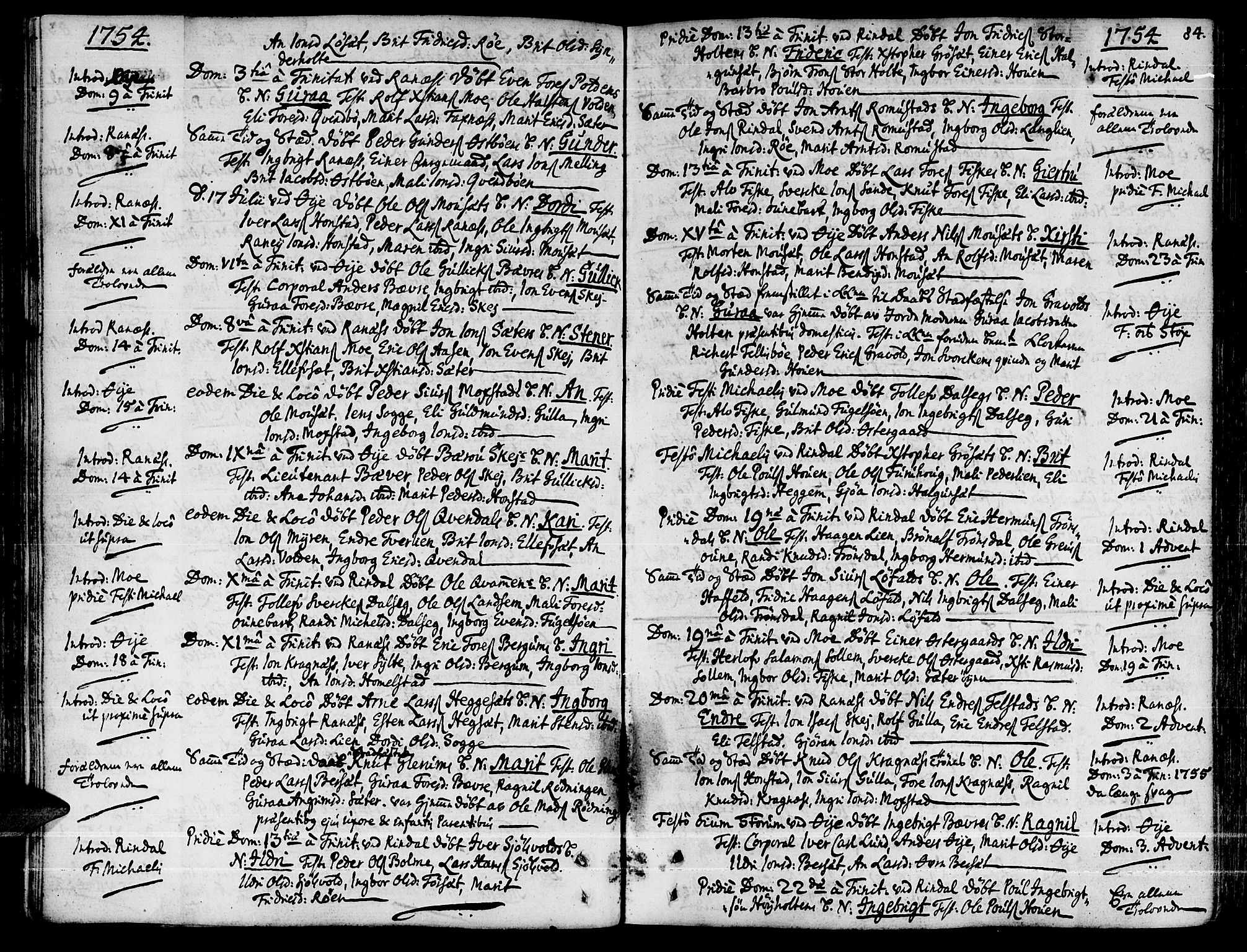 Ministerialprotokoller, klokkerbøker og fødselsregistre - Møre og Romsdal, AV/SAT-A-1454/595/L1039: Ministerialbok nr. 595A01, 1750-1796, s. 84