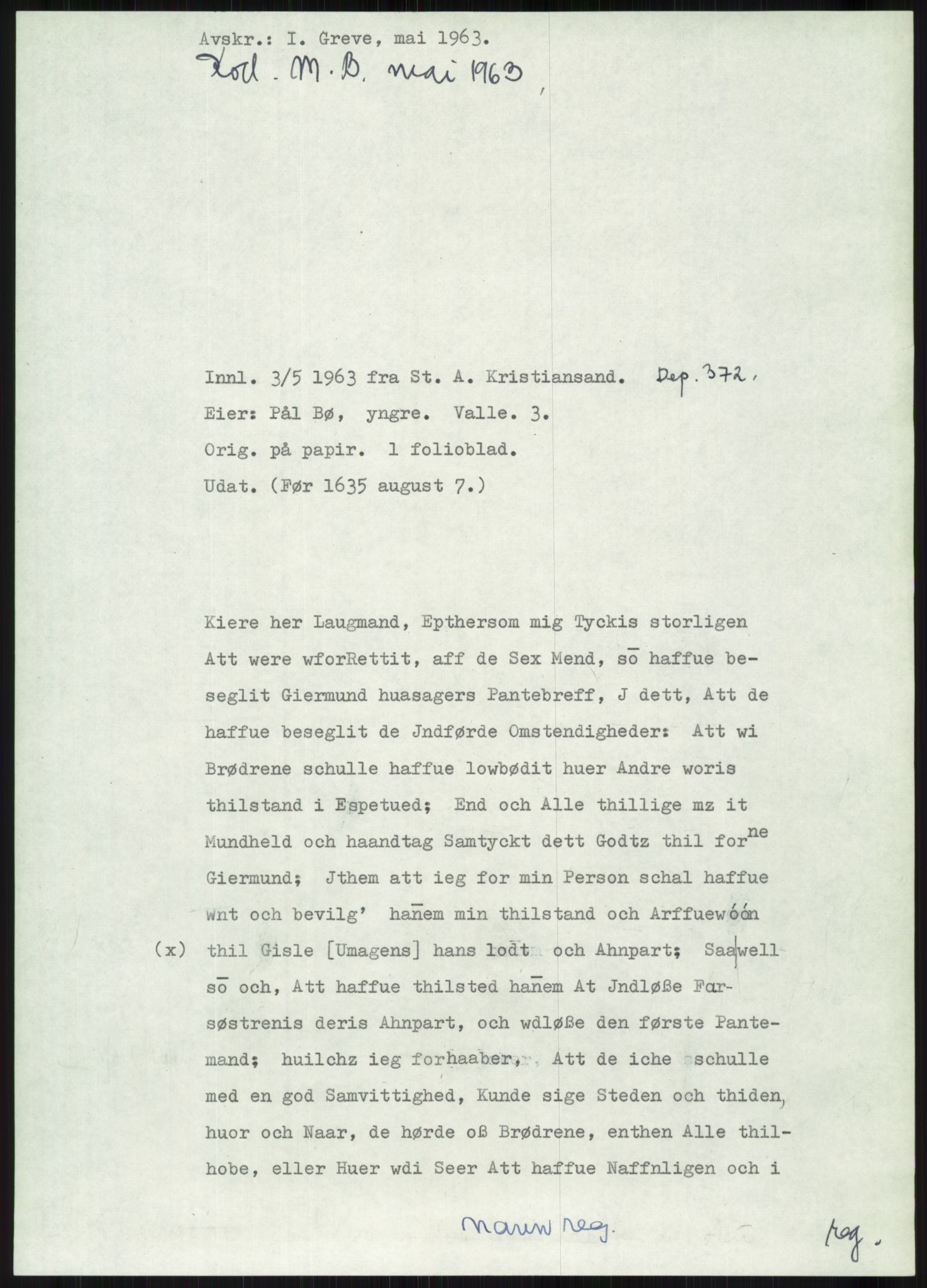 Samlinger til kildeutgivelse, Diplomavskriftsamlingen, RA/EA-4053/H/Ha, s. 1567