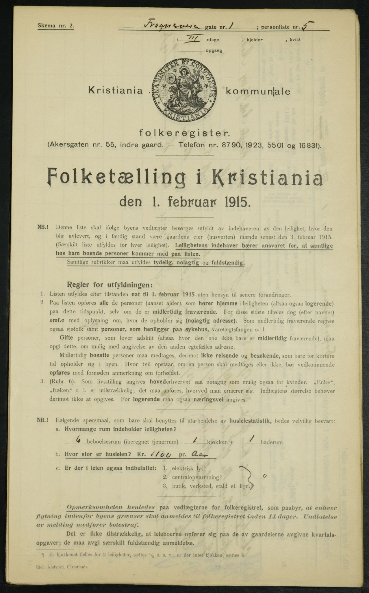 OBA, Kommunal folketelling 1.2.1915 for Kristiania, 1915, s. 26779