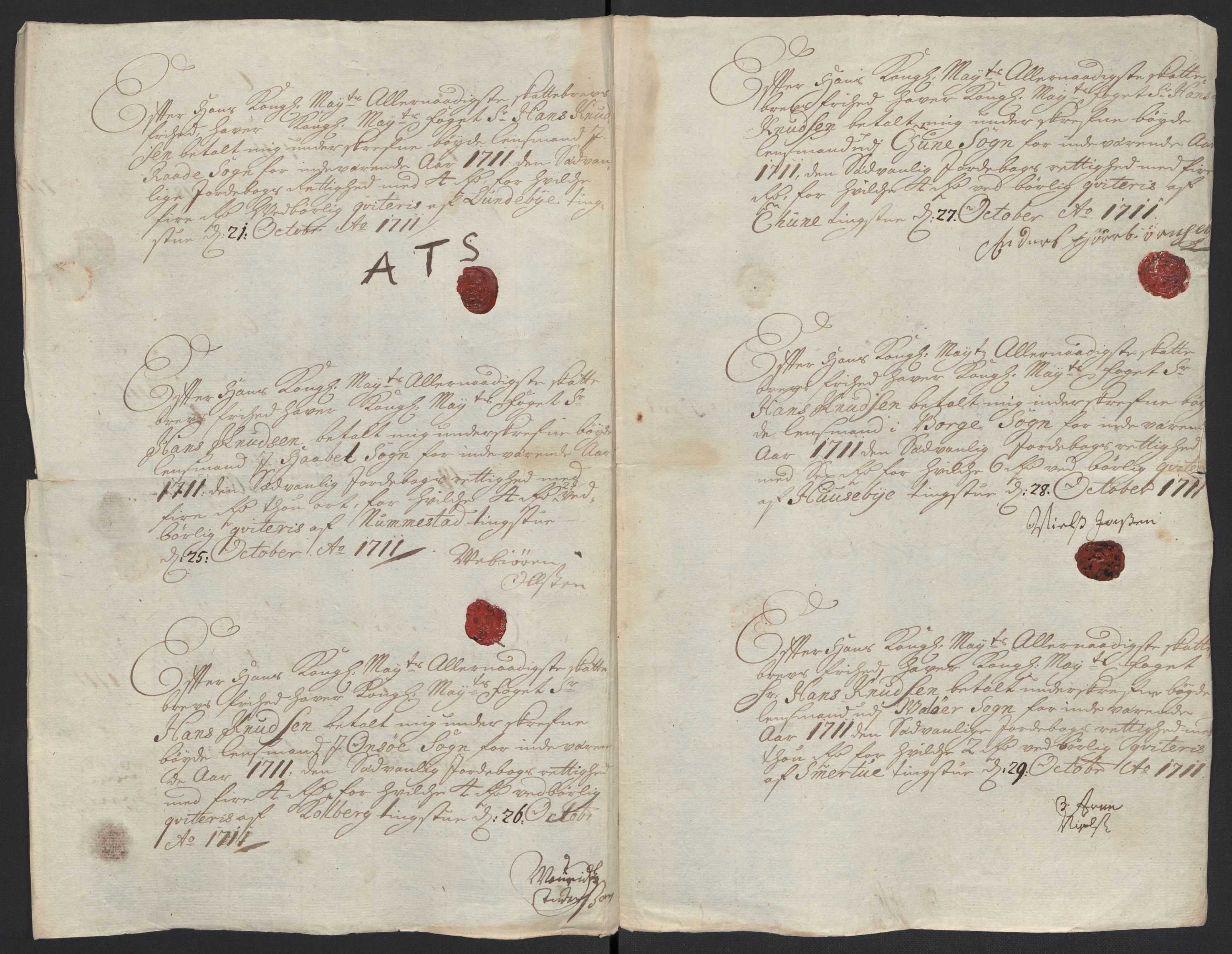 Rentekammeret inntil 1814, Reviderte regnskaper, Fogderegnskap, AV/RA-EA-4092/R04/L0136: Fogderegnskap Moss, Onsøy, Tune, Veme og Åbygge, 1711, s. 216