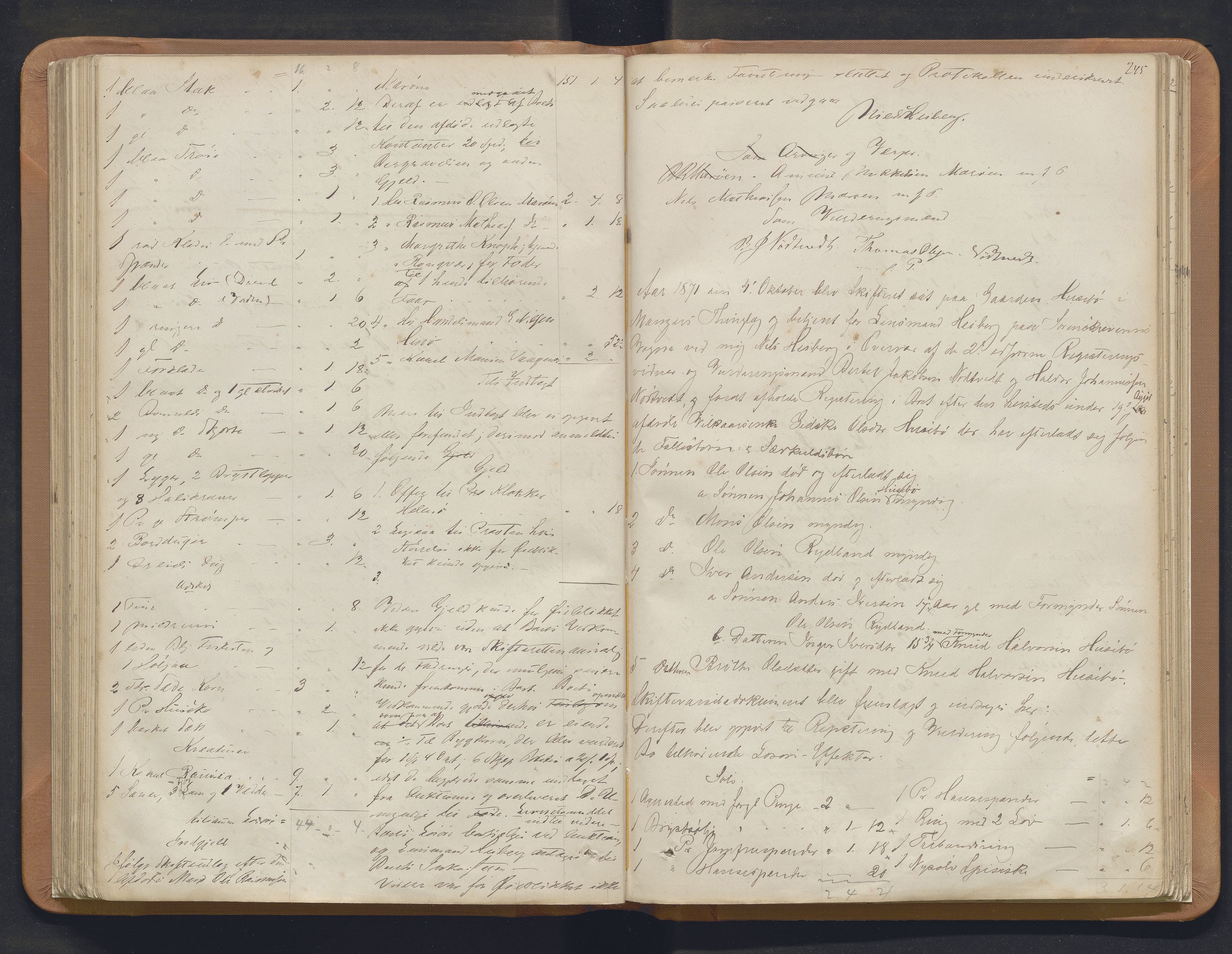 Nordhordland sorenskrivar, AV/SAB-A-2901/1/H/Hb/L0021: Registreringsprotokollar, 1865-1876, s. 244-245