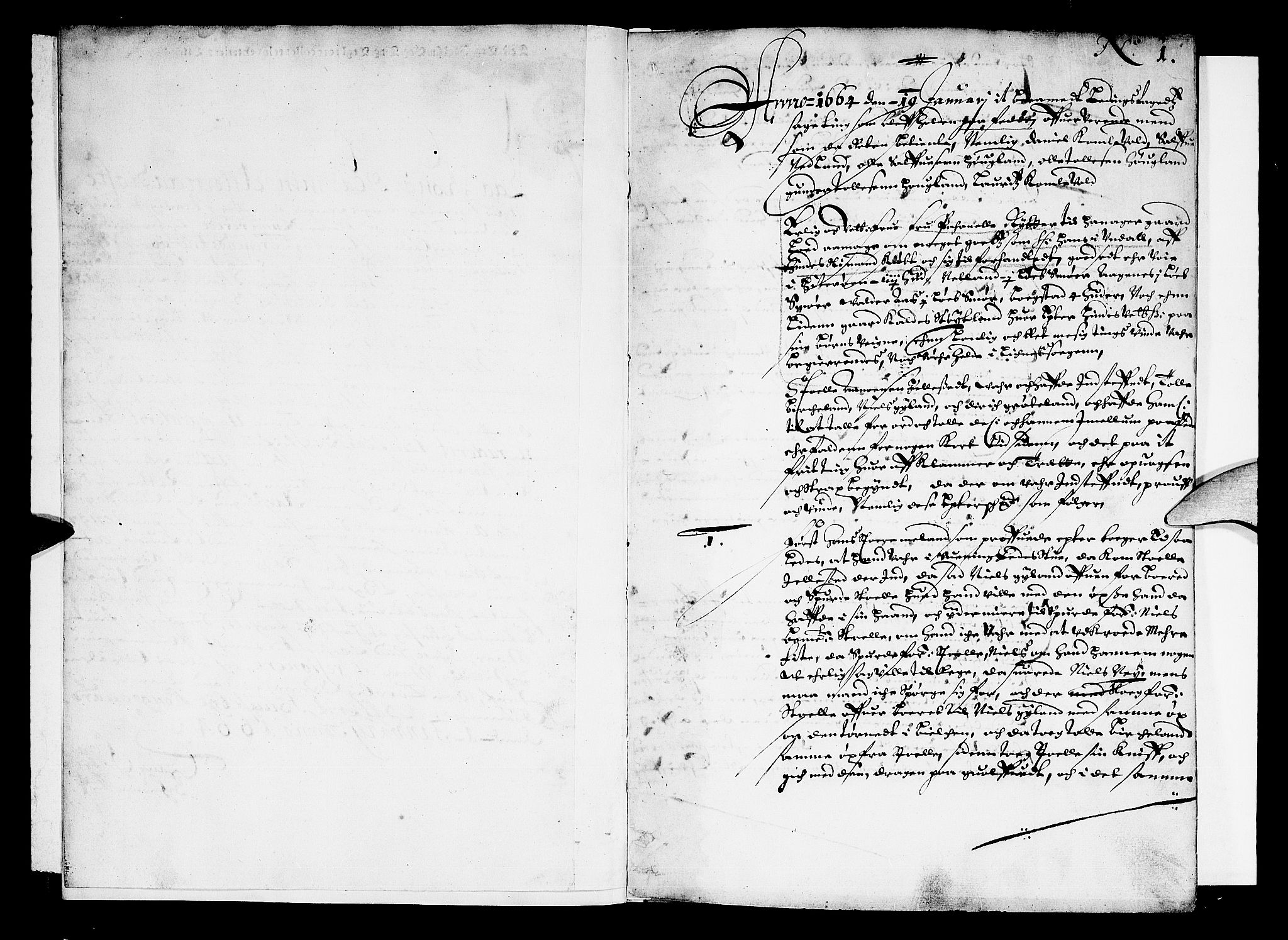 Lister sorenskriveri, AV/SAK-1221-0003/F/Fa/L0004: Tingbok nr 4, 1664, s. 0b-1a