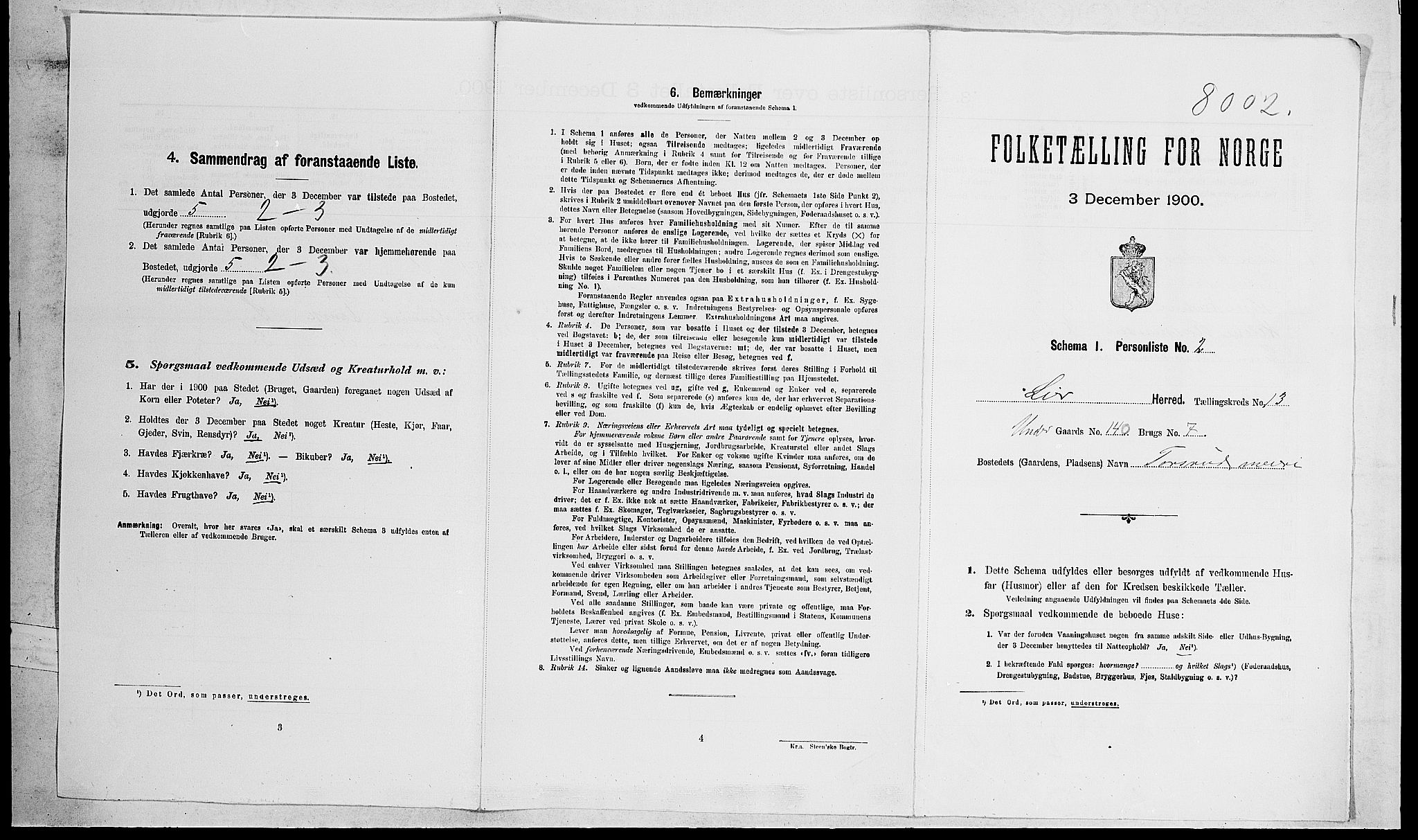 RA, Folketelling 1900 for 0626 Lier herred, 1900, s. 2117