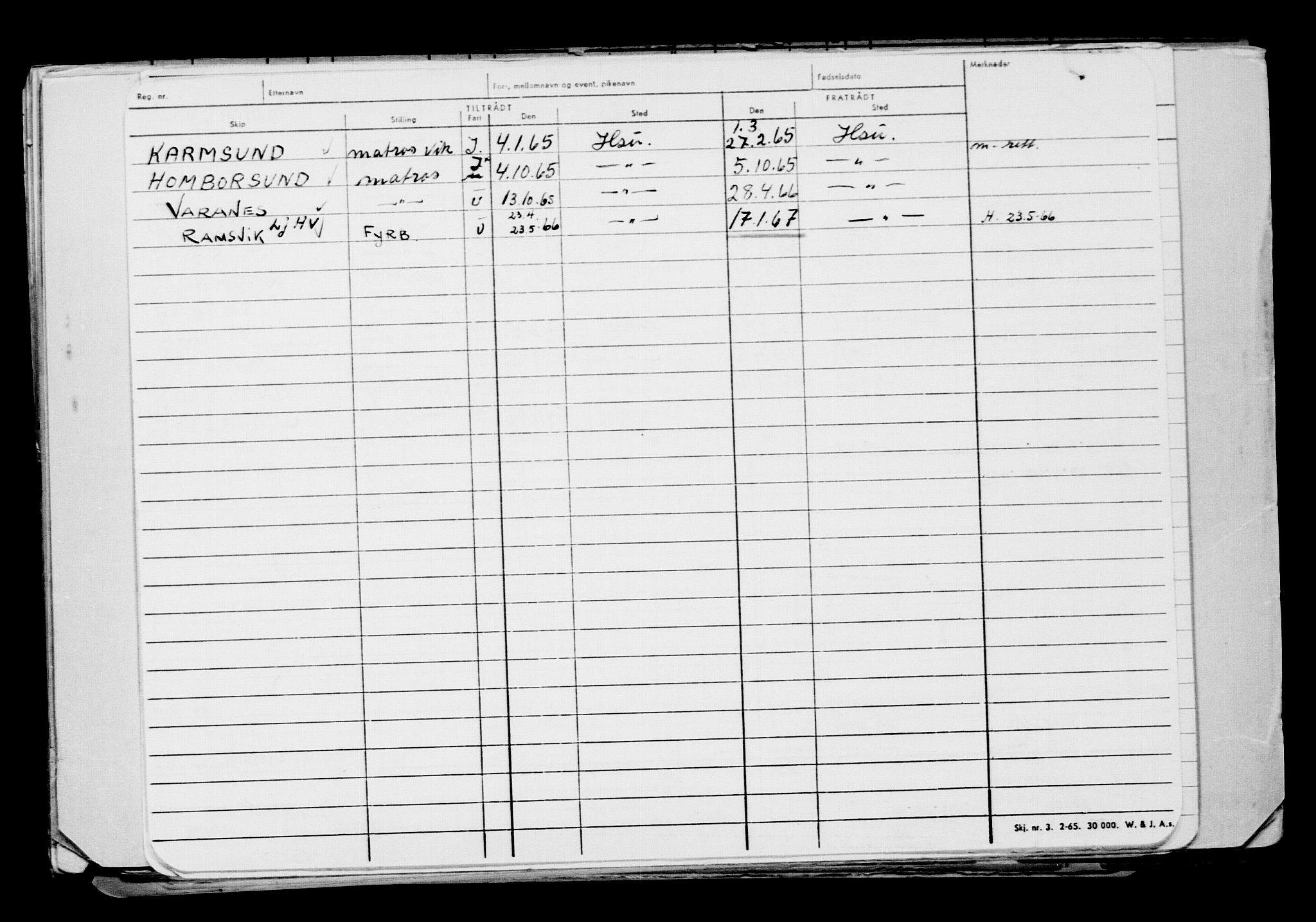 Direktoratet for sjømenn, AV/RA-S-3545/G/Gb/L0144: Hovedkort, 1916, s. 722