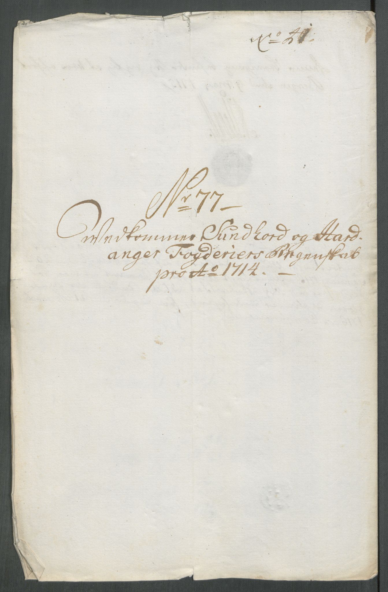 Rentekammeret inntil 1814, Reviderte regnskaper, Fogderegnskap, RA/EA-4092/R48/L2990: Fogderegnskap Sunnhordland og Hardanger, 1714, s. 382