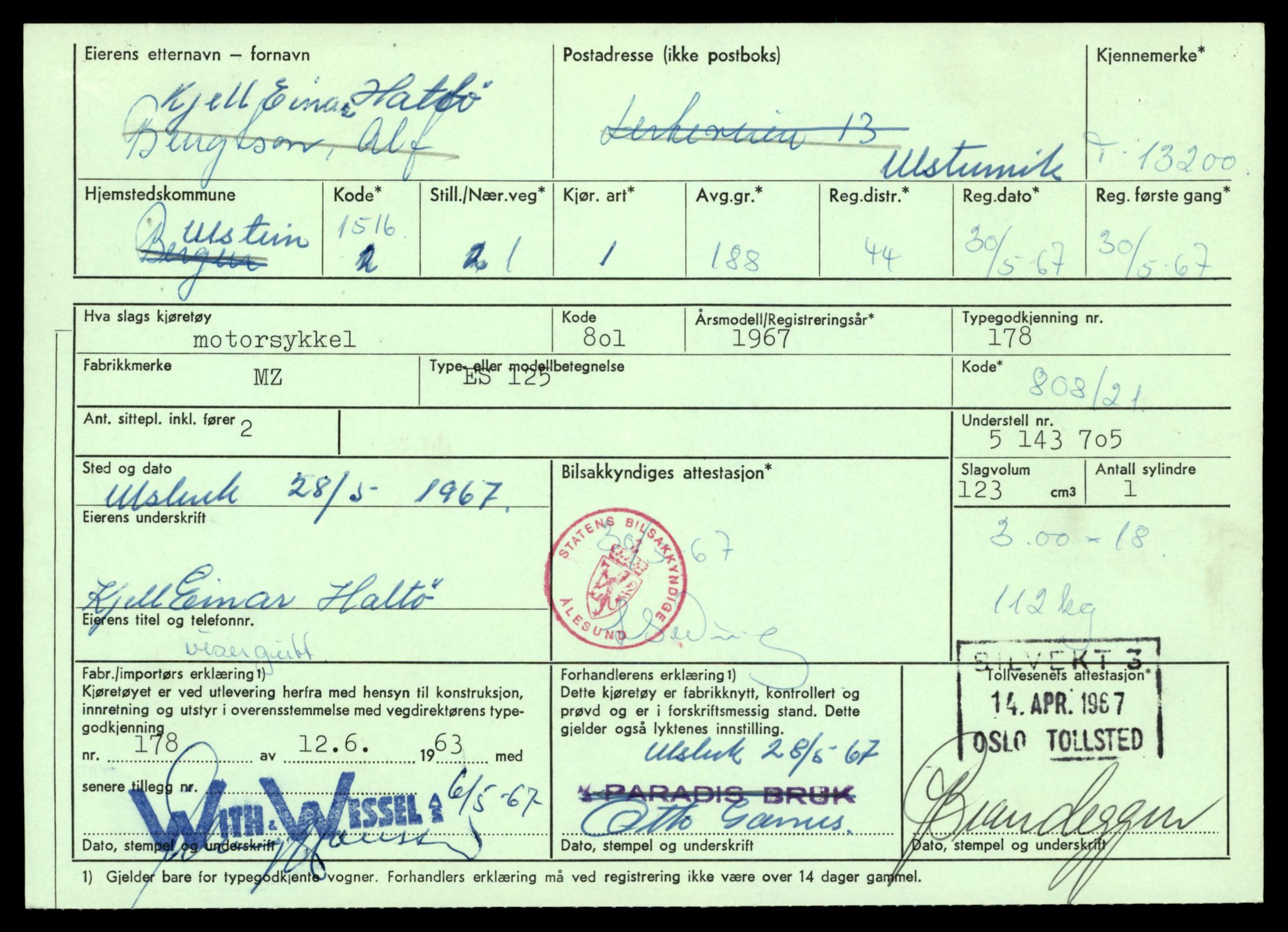 Møre og Romsdal vegkontor - Ålesund trafikkstasjon, AV/SAT-A-4099/F/Fe/L0038: Registreringskort for kjøretøy T 13180 - T 13360, 1927-1998, s. 295
