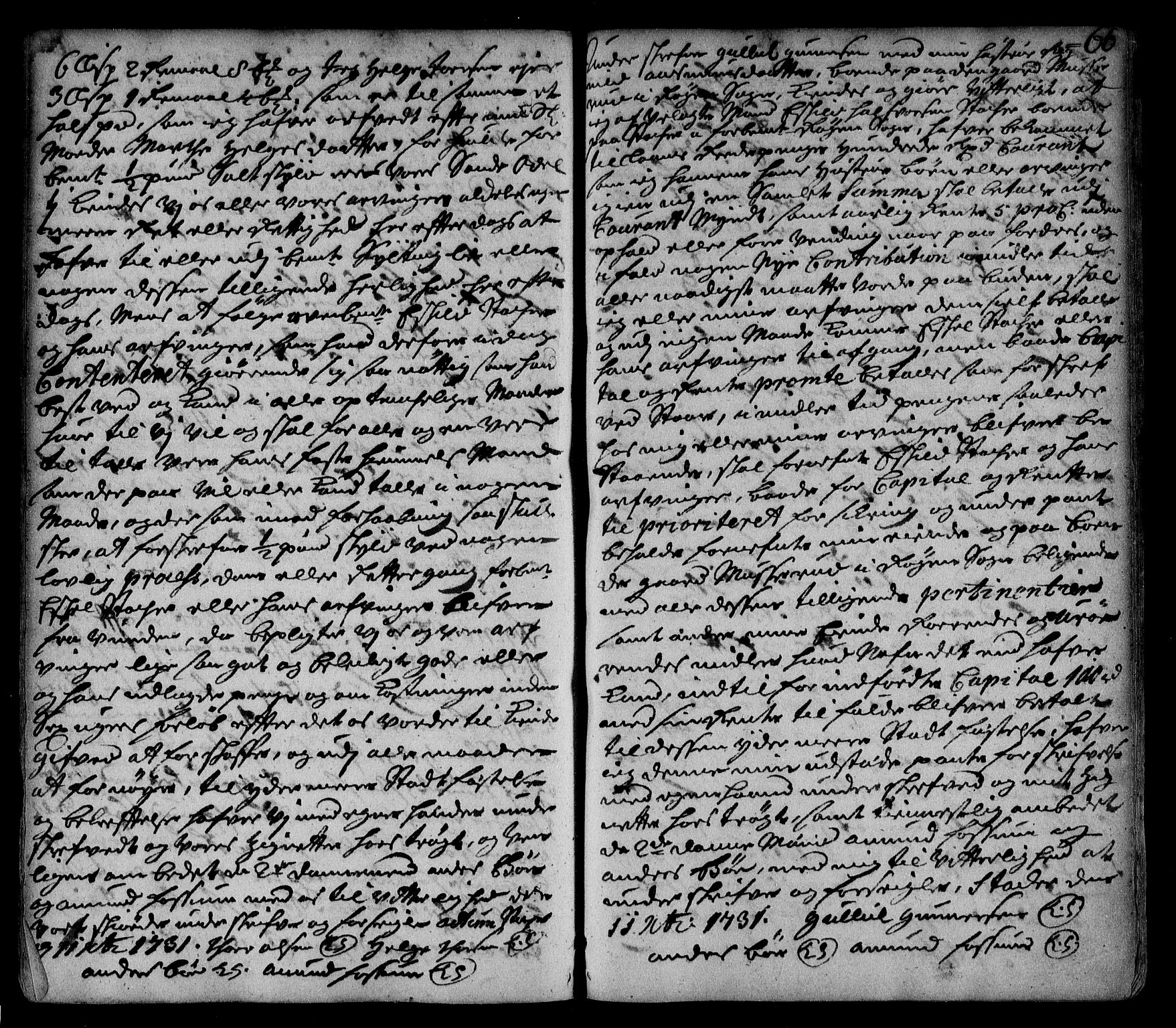 Lier, Røyken og Hurum sorenskriveri, SAKO/A-89/G/Ga/Gaa/L0002: Pantebok nr. II, 1725-1755, s. 66