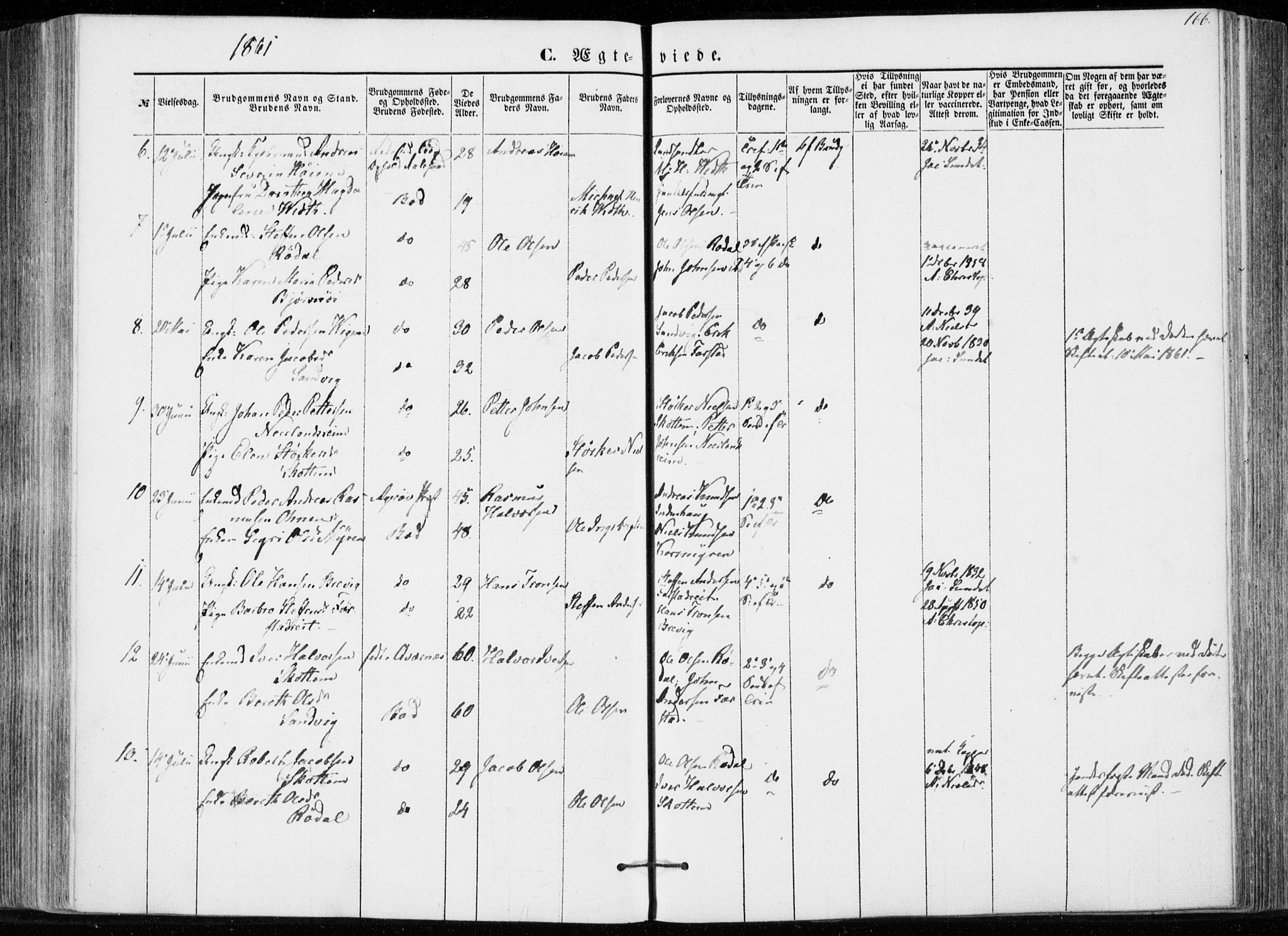 Ministerialprotokoller, klokkerbøker og fødselsregistre - Møre og Romsdal, AV/SAT-A-1454/566/L0767: Ministerialbok nr. 566A06, 1852-1868, s. 166