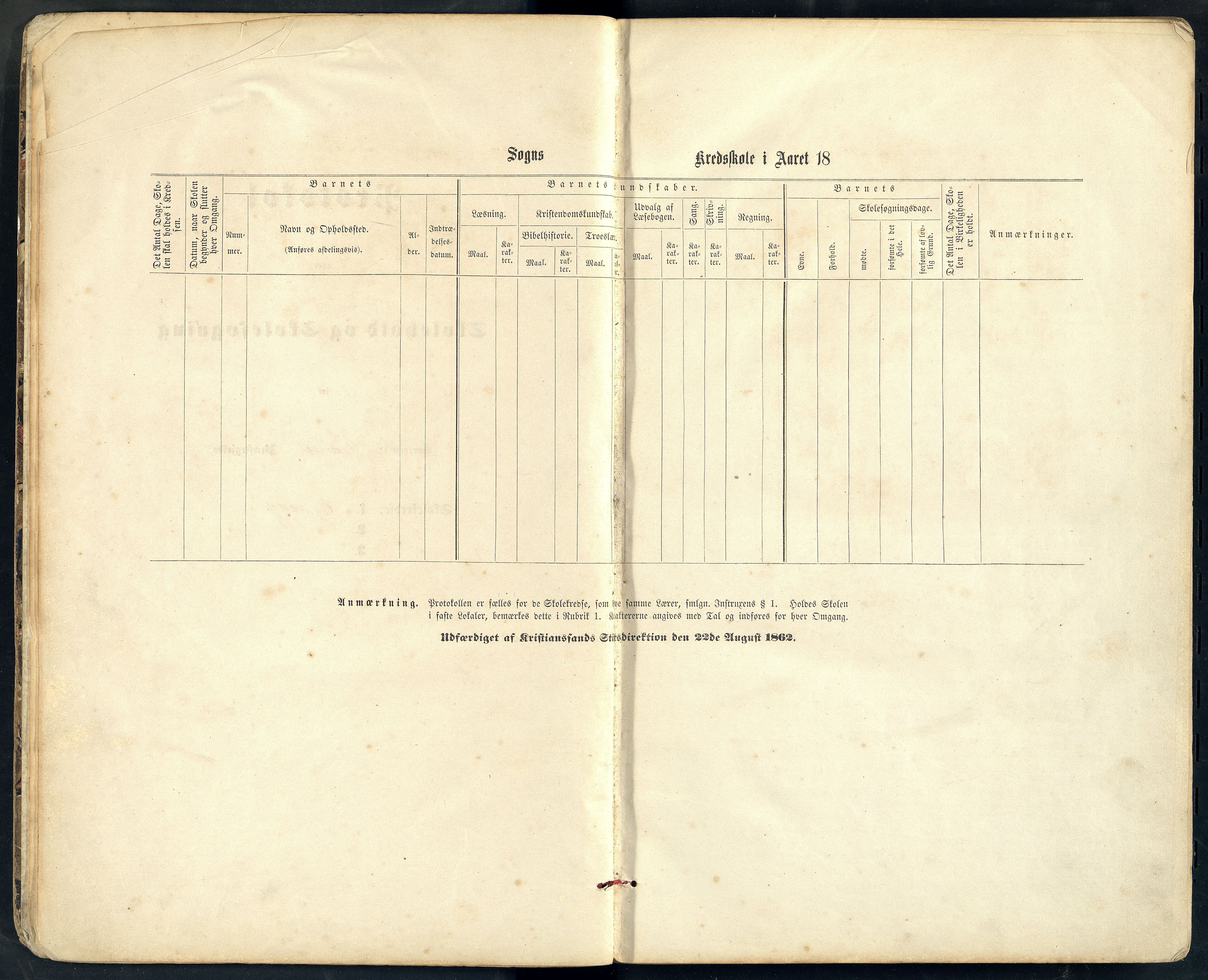 Lista kommune - Eikvåg Skole, ARKSOR/1003LI551/H/L0001: Skoleprotokoll, 1867-1888