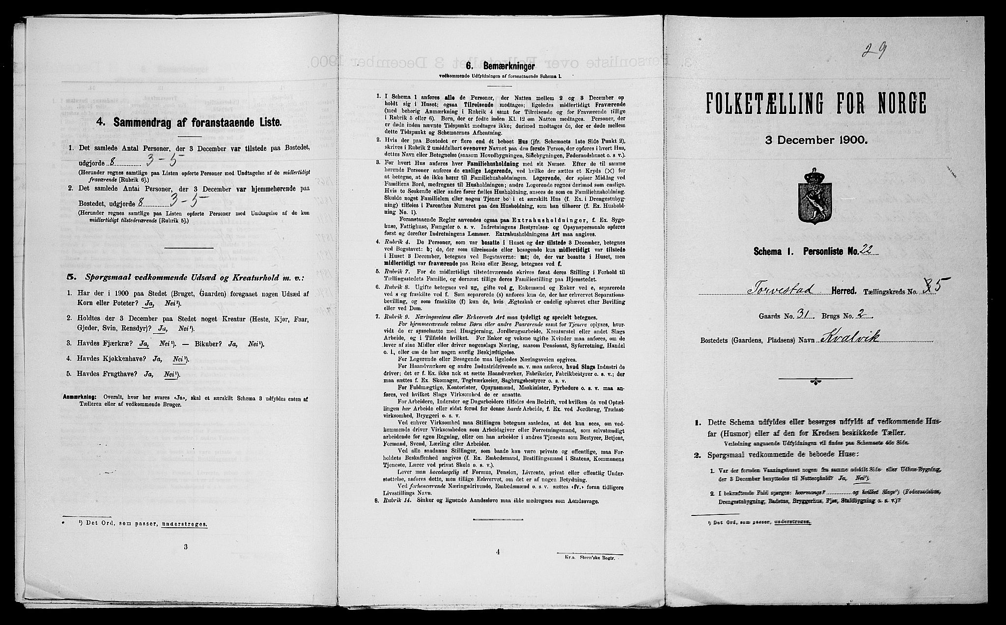 SAST, Folketelling 1900 for 1152 Torvastad herred, 1900, s. 644