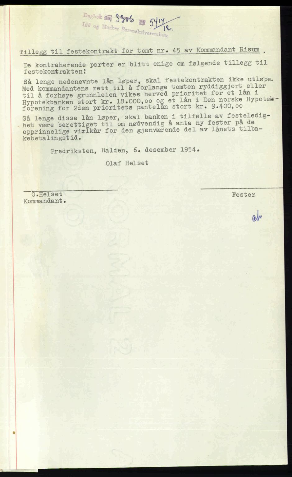 Idd og Marker sorenskriveri, SAO/A-10283/G/Gb/Gbb/L0013: Pantebok nr. A13, 1949-1950, Dagboknr: 3306/1954