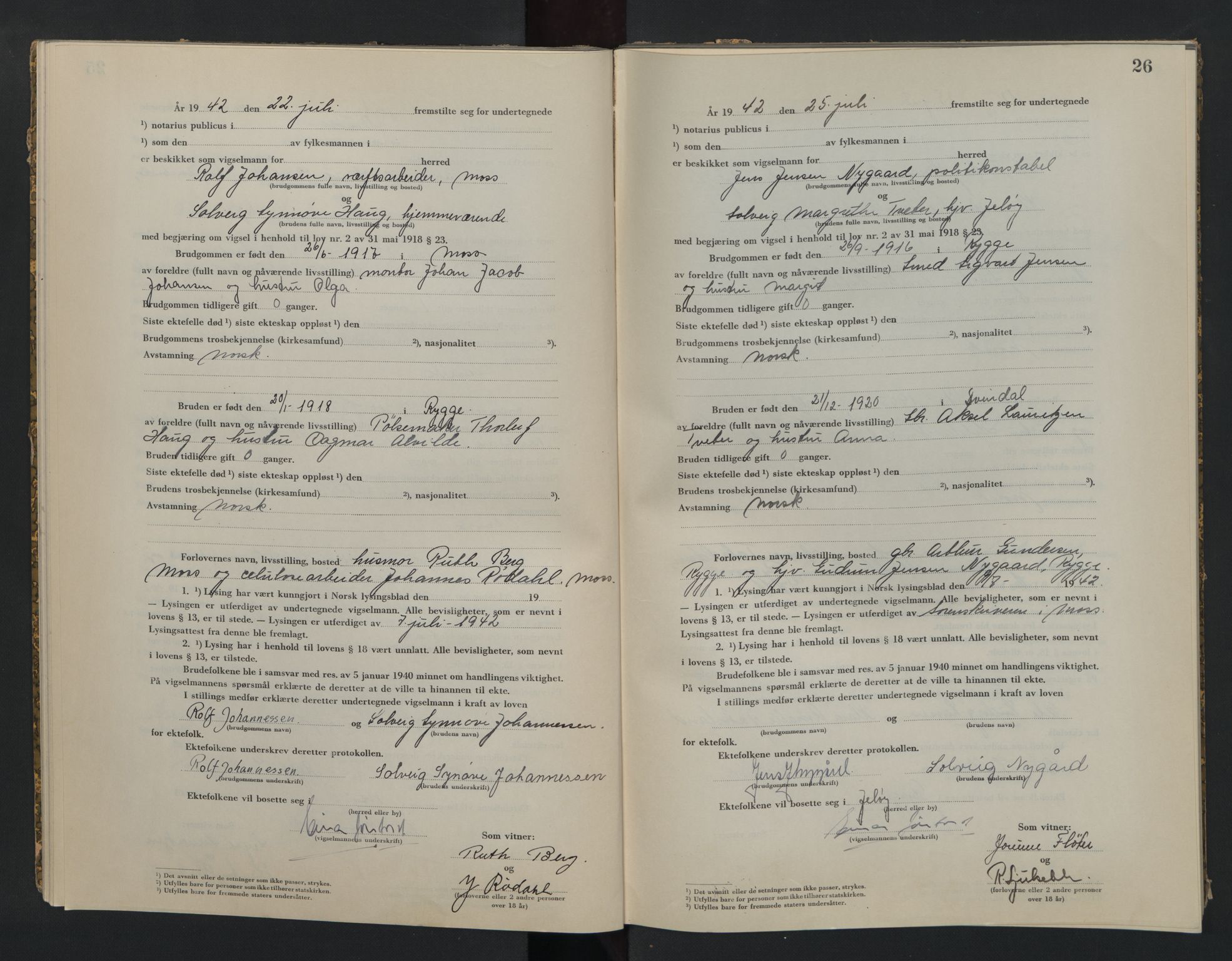 Moss sorenskriveri, AV/SAO-A-10168, 1942-1943, s. 26