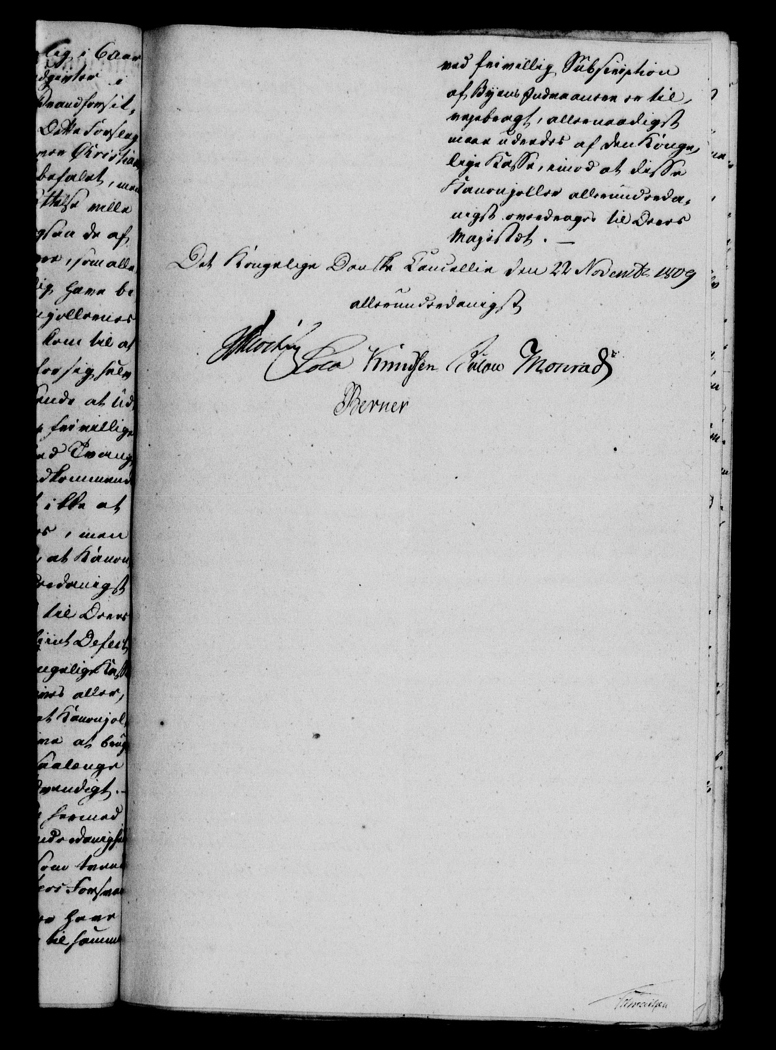 Danske Kanselli 1800-1814, AV/RA-EA-3024/H/Hf/Hfa/Hfab/L0010: Forestillinger, 1809-1810