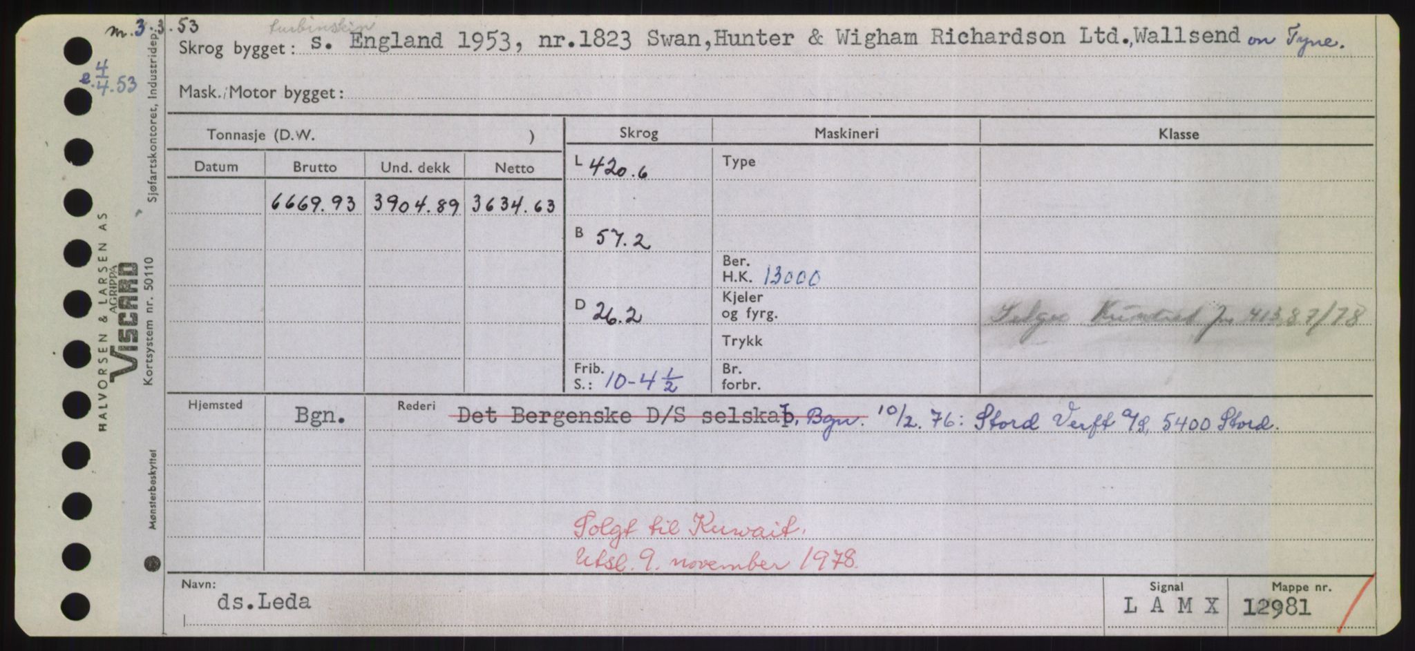 Sjøfartsdirektoratet med forløpere, Skipsmålingen, RA/S-1627/H/Hd/L0022: Fartøy, L-Lia, s. 273