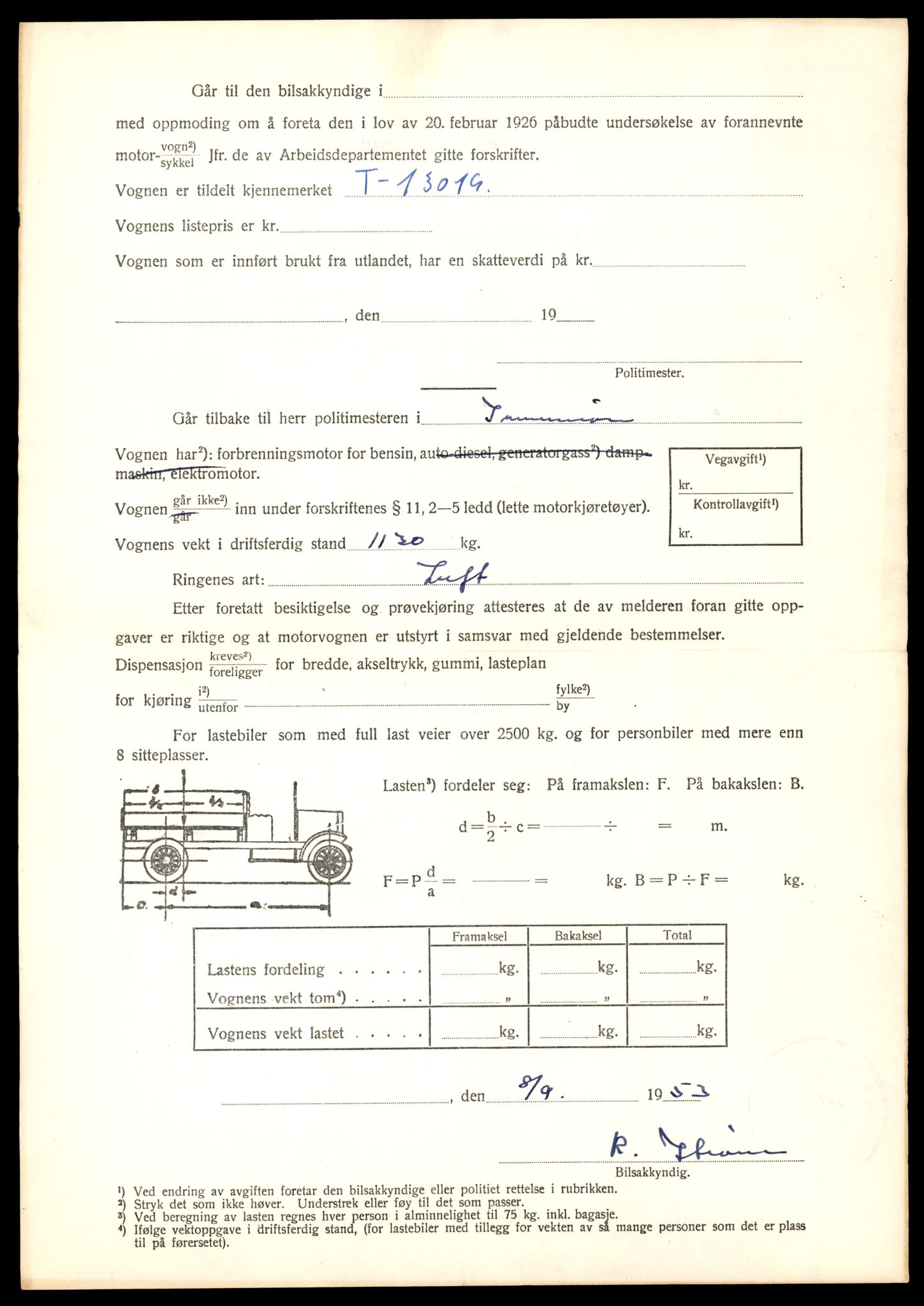Møre og Romsdal vegkontor - Ålesund trafikkstasjon, AV/SAT-A-4099/F/Fe/L0036: Registreringskort for kjøretøy T 12831 - T 13030, 1927-1998, s. 2968