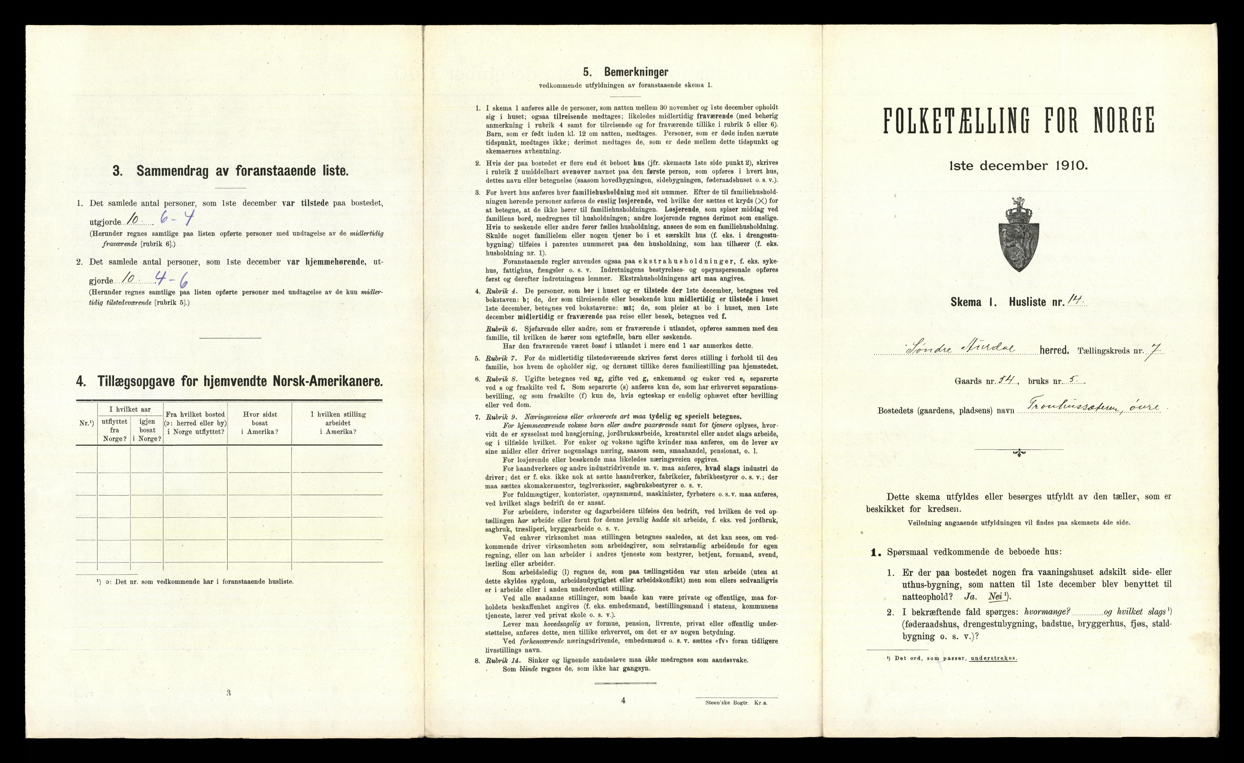 RA, Folketelling 1910 for 0540 Sør-Aurdal herred, 1910, s. 767