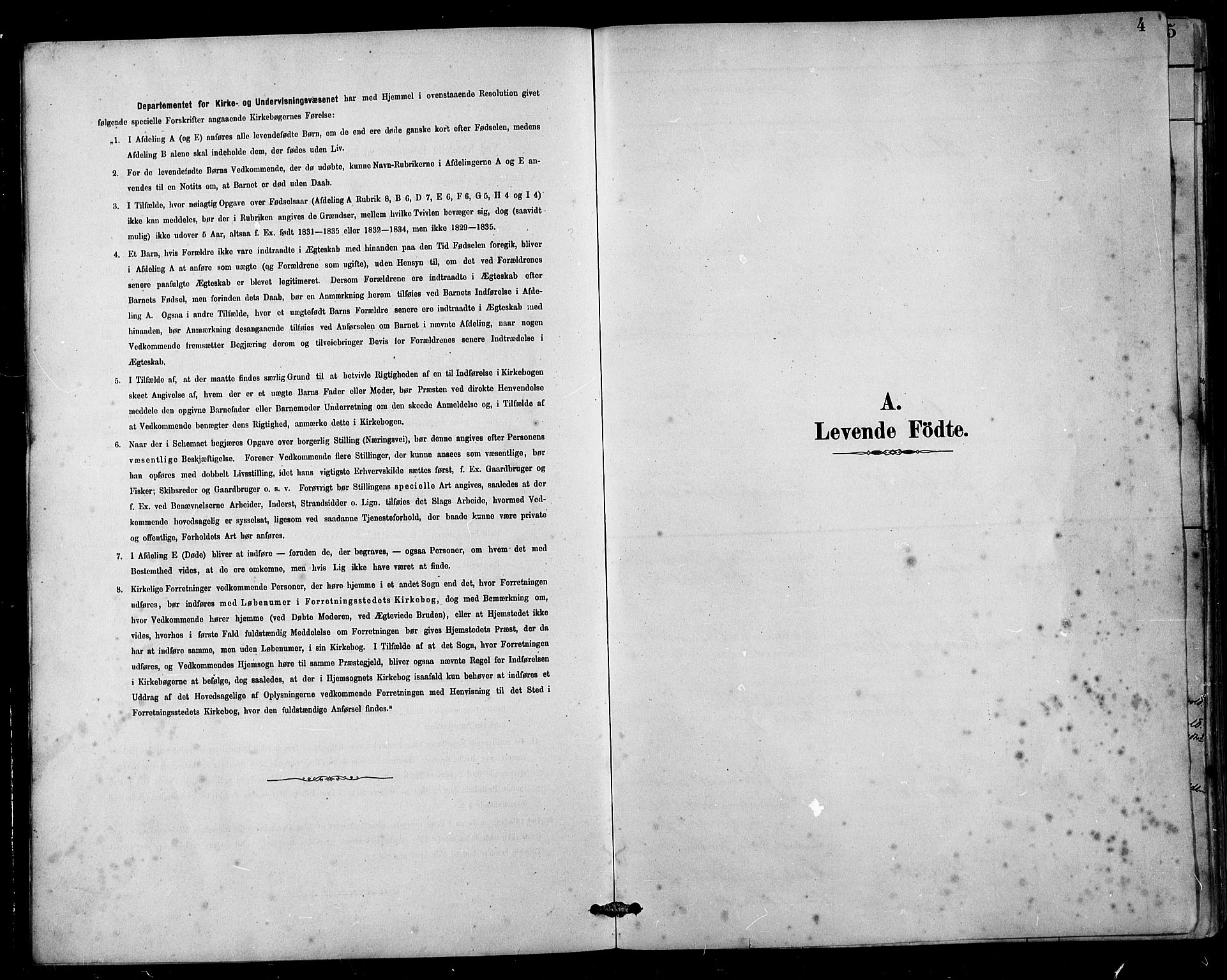 Husnes Sokneprestembete, SAB/A-75901/H/Hab: Klokkerbok nr. B 2, 1884-1914, s. 4