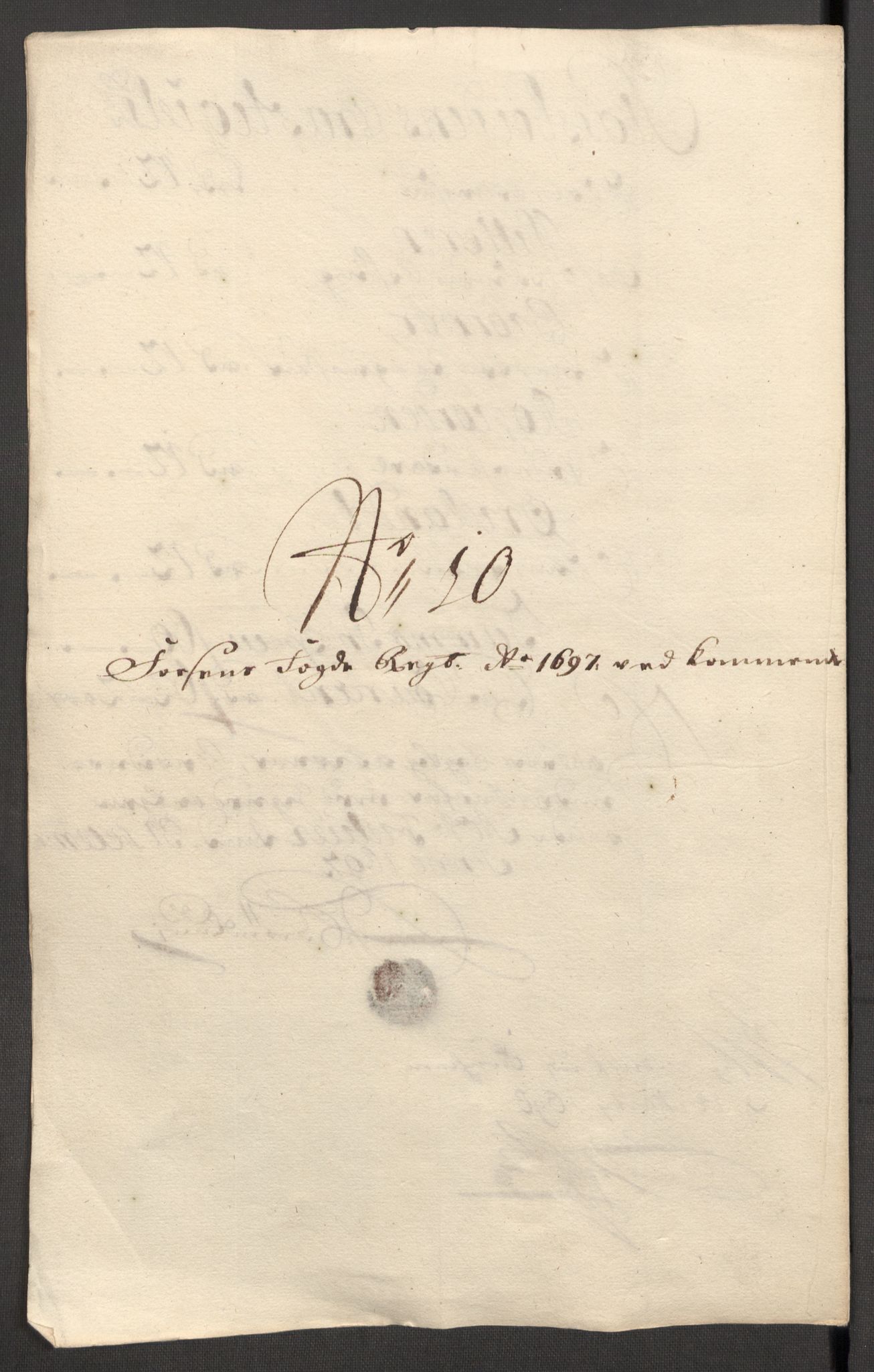 Rentekammeret inntil 1814, Reviderte regnskaper, Fogderegnskap, AV/RA-EA-4092/R57/L3852: Fogderegnskap Fosen, 1697, s. 160