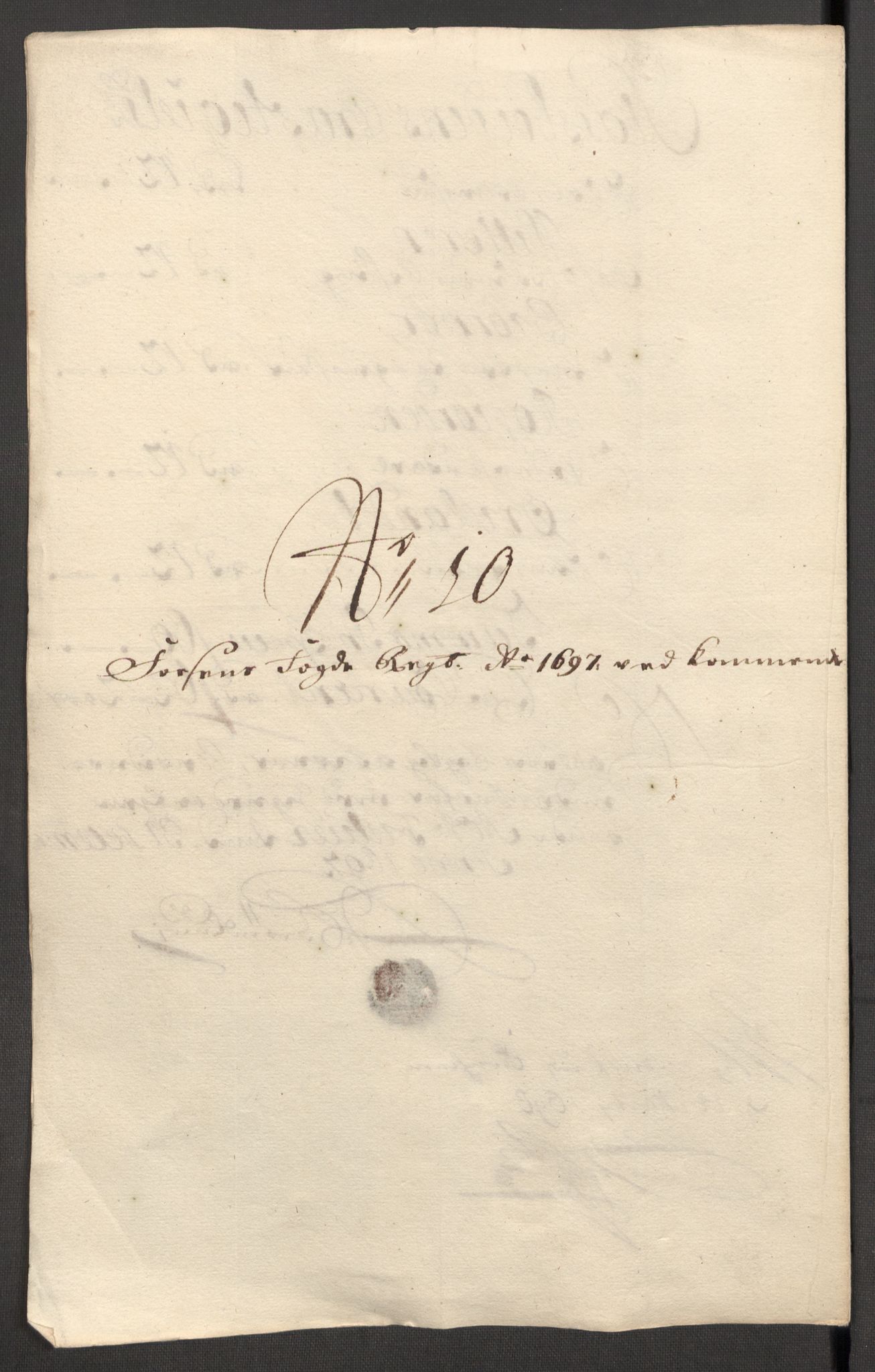 Rentekammeret inntil 1814, Reviderte regnskaper, Fogderegnskap, RA/EA-4092/R57/L3852: Fogderegnskap Fosen, 1697, s. 160