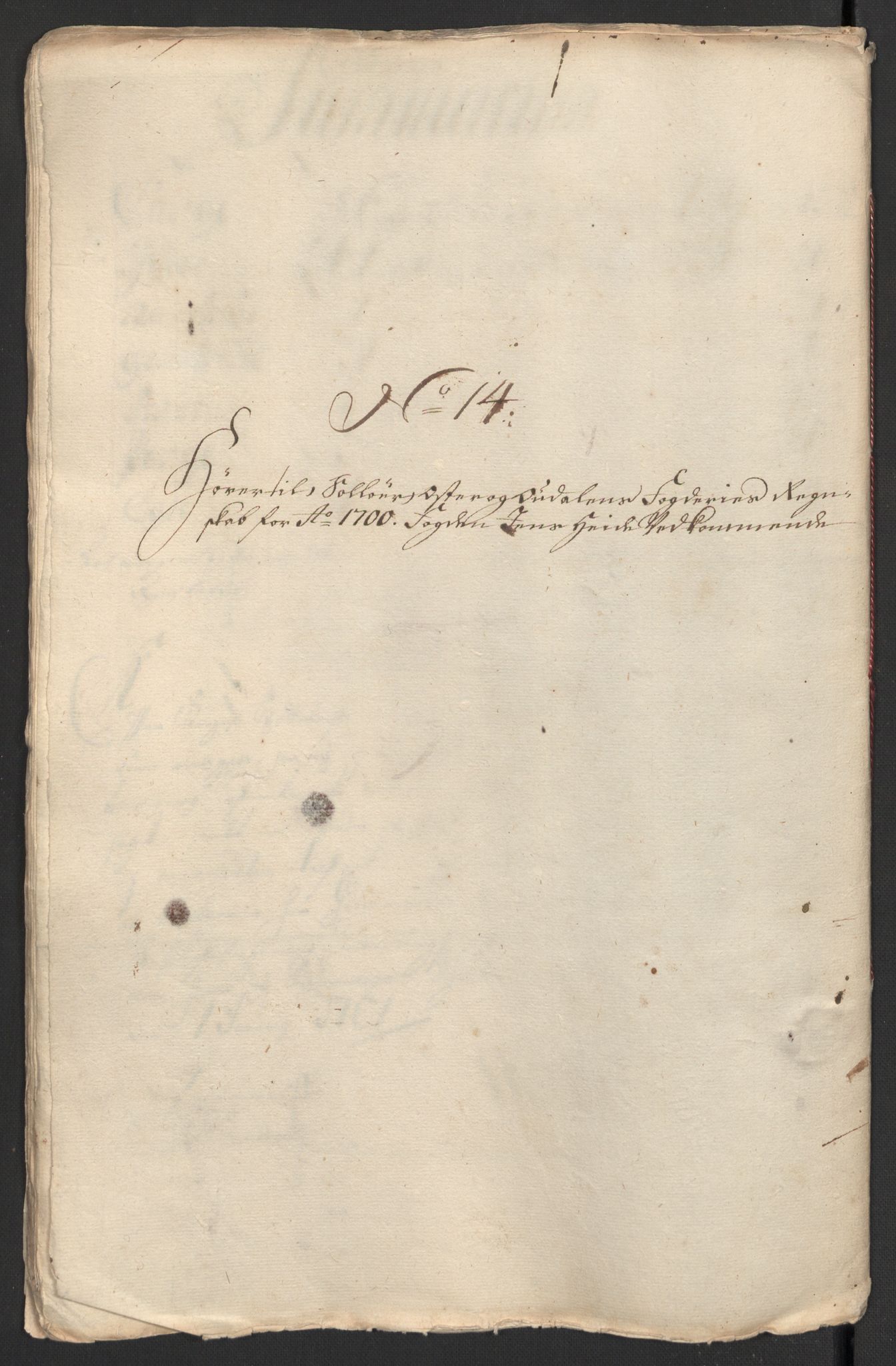 Rentekammeret inntil 1814, Reviderte regnskaper, Fogderegnskap, RA/EA-4092/R13/L0838: Fogderegnskap Solør, Odal og Østerdal, 1700, s. 221
