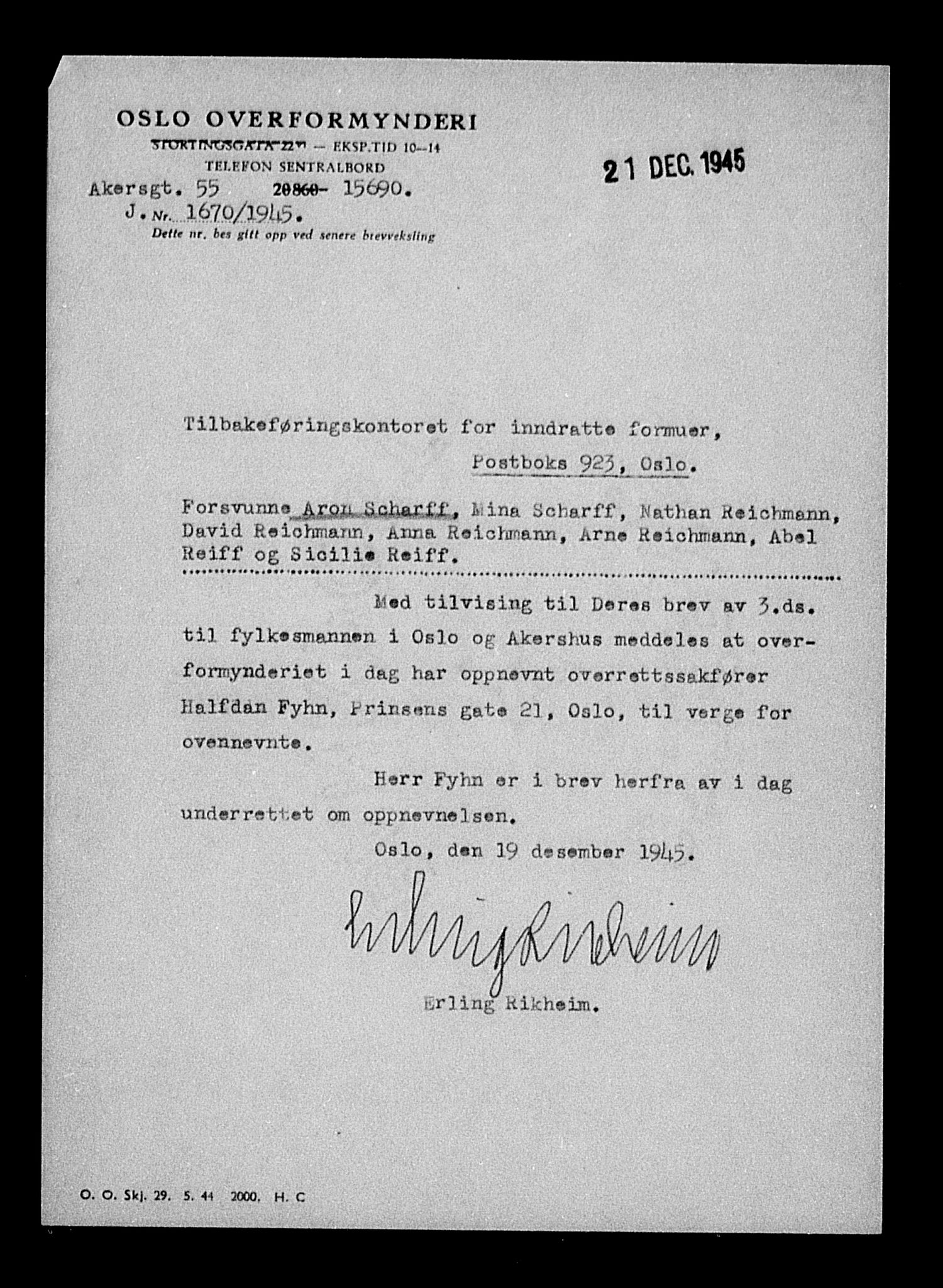 Justisdepartementet, Tilbakeføringskontoret for inndratte formuer, RA/S-1564/H/Hc/Hcc/L0977: --, 1945-1947, s. 601