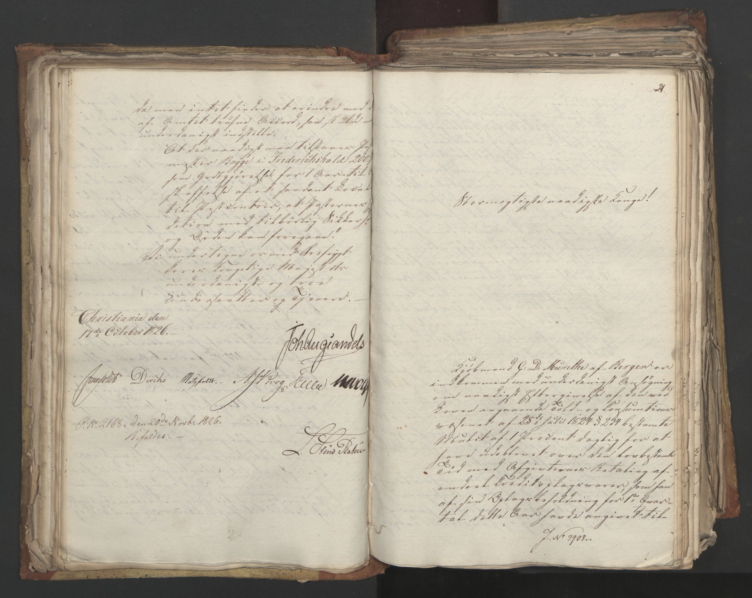 Statsrådsavdelingen i Stockholm, AV/RA-S-1003/D/Da/L0049: Regjeringsinnstillinger nr. 3860-4086, 1826, s. 105