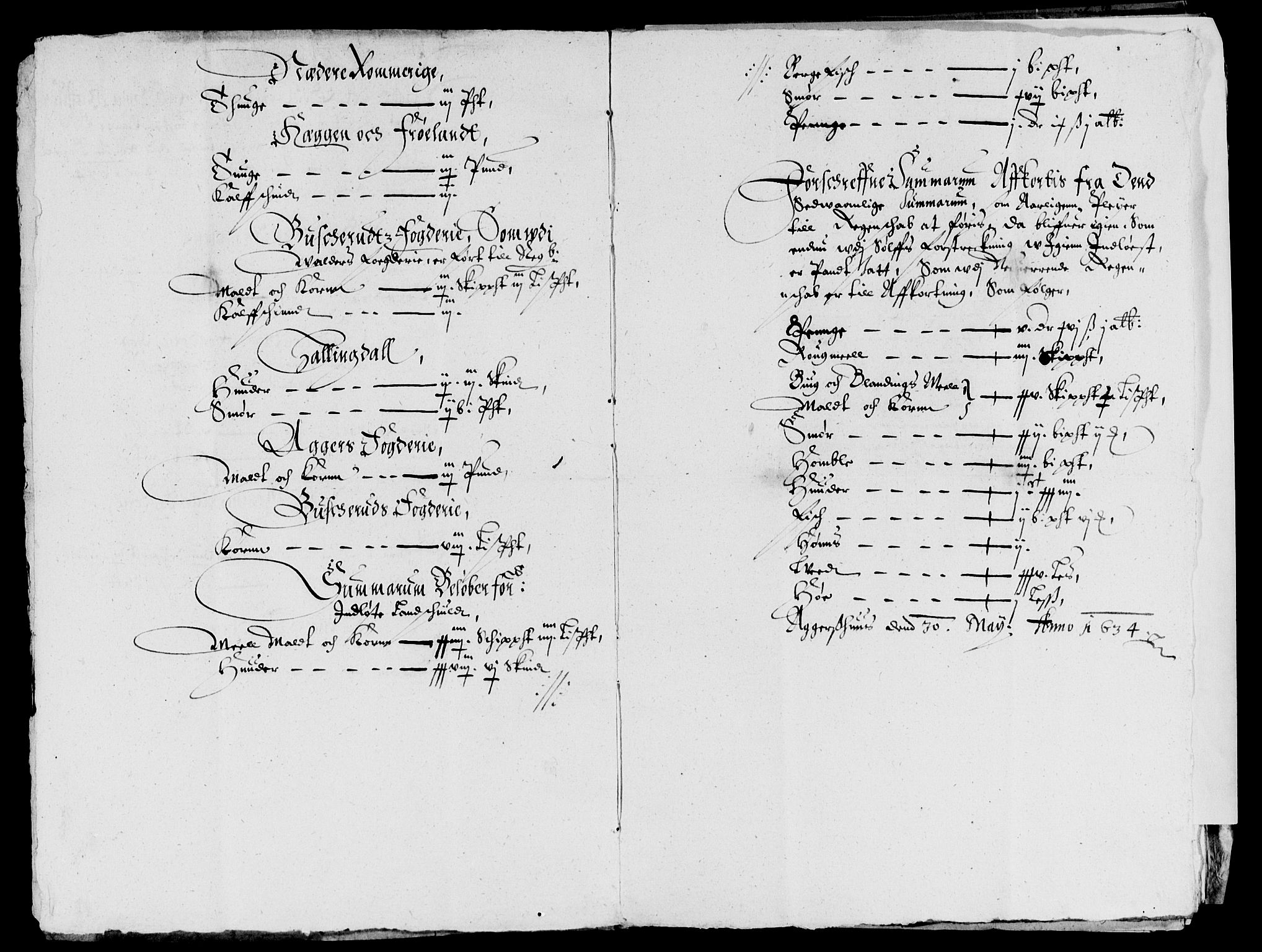 Rentekammeret inntil 1814, Reviderte regnskaper, Lensregnskaper, AV/RA-EA-5023/R/Rb/Rba/L0114: Akershus len, 1633-1634