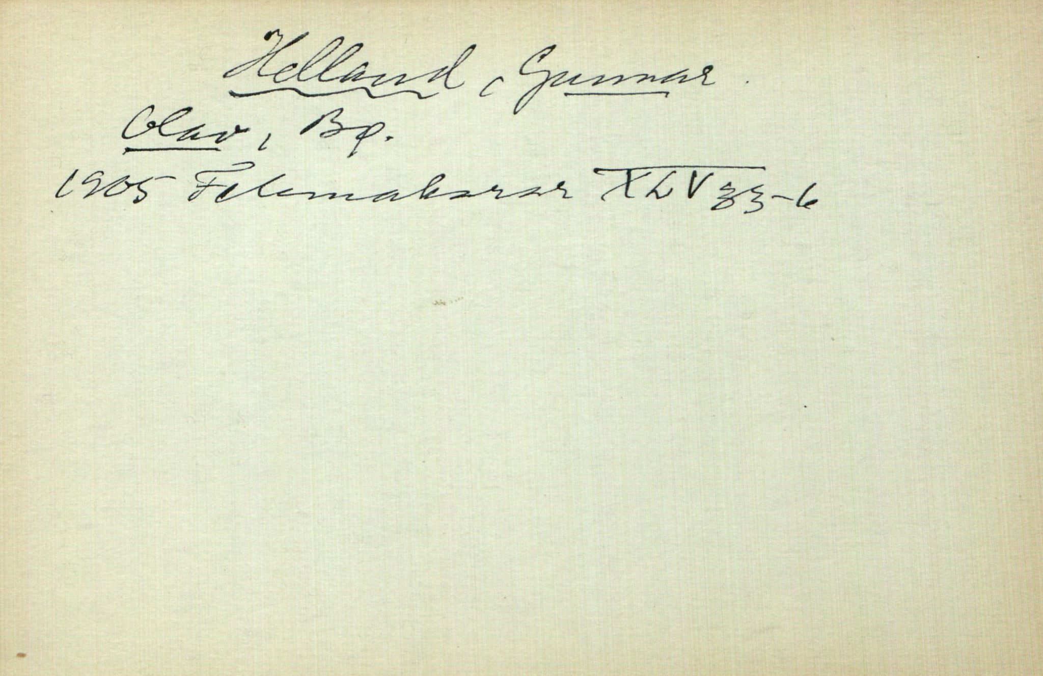 Rikard Berge, TEMU/TGM-A-1003/I/L0008: Personregister- H, 1910-1950