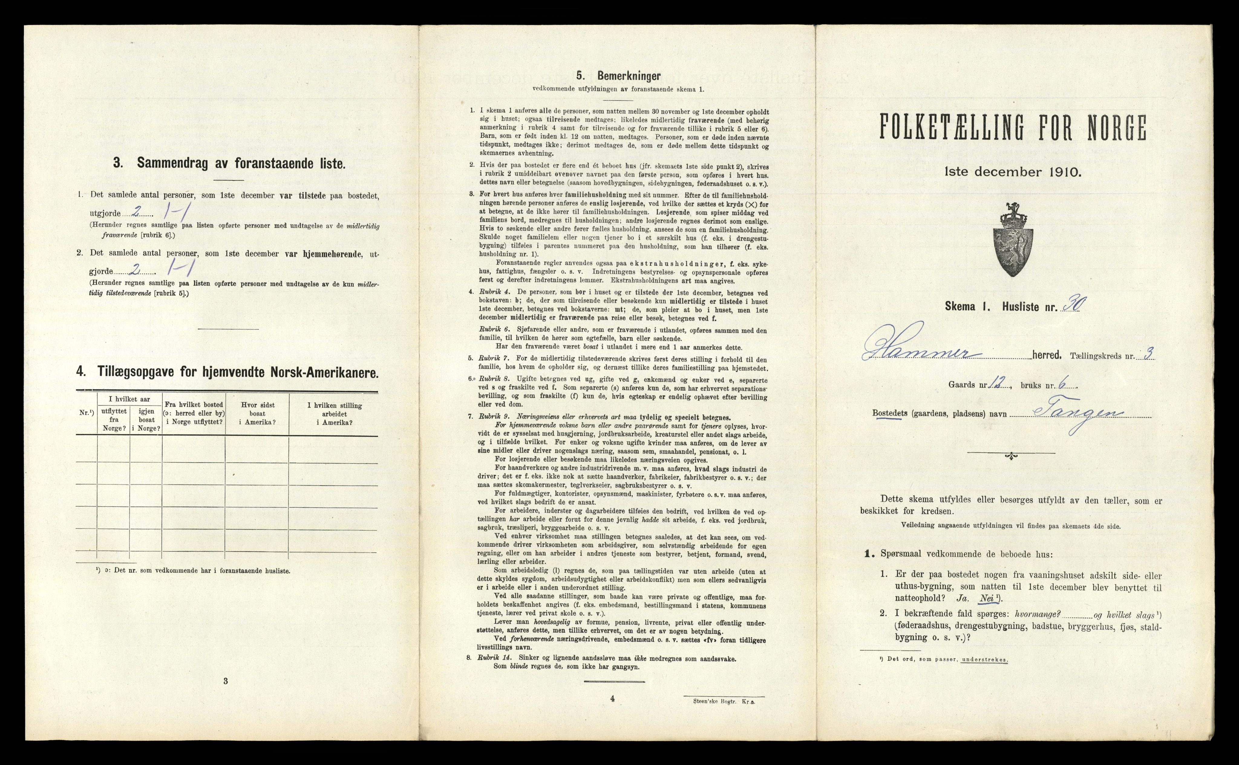 RA, Folketelling 1910 for 1254 Hamre herred, 1910, s. 206