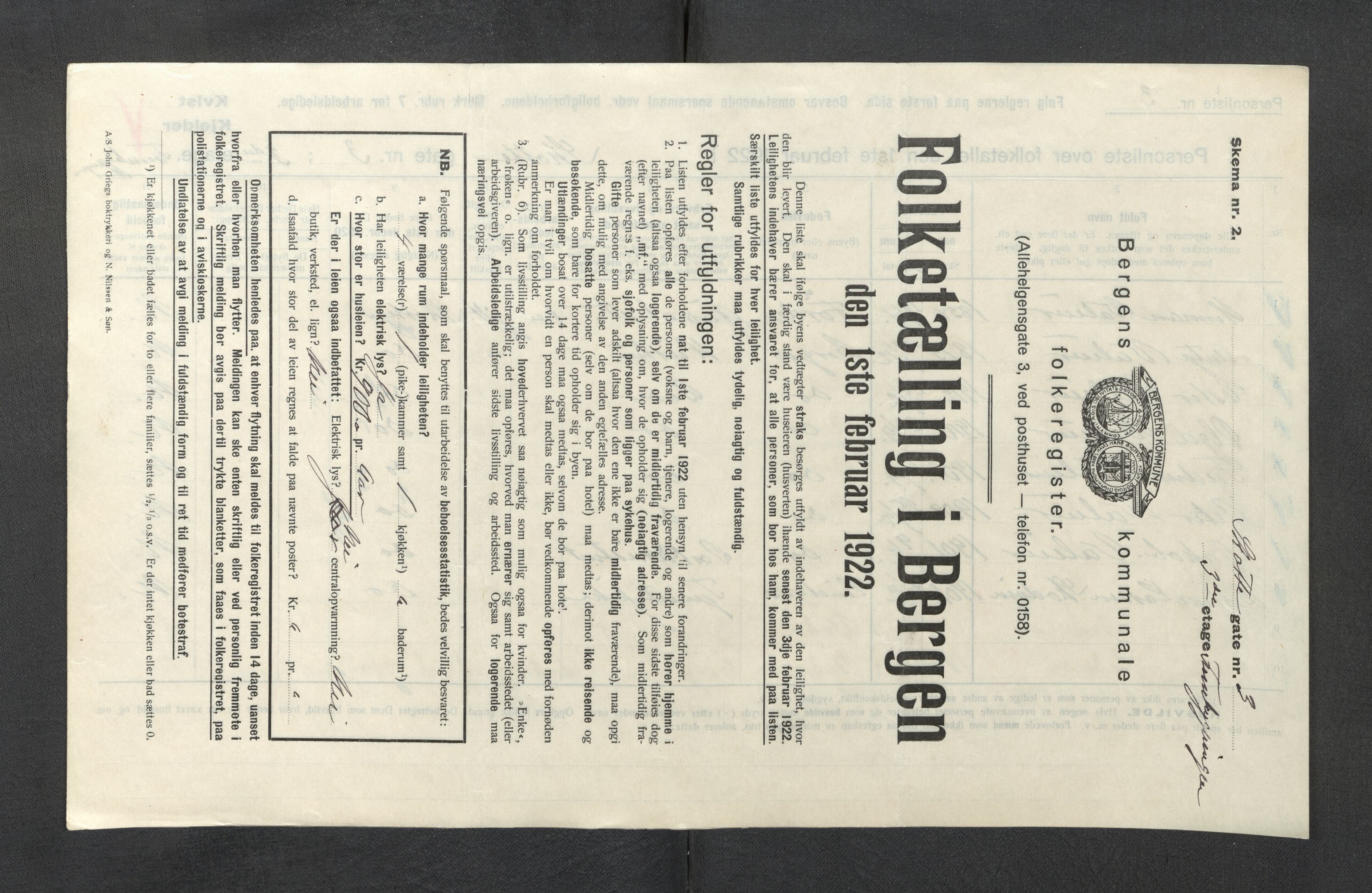 SAB, Kommunal folketelling 1922 for Bergen kjøpstad, 1922, s. 37319