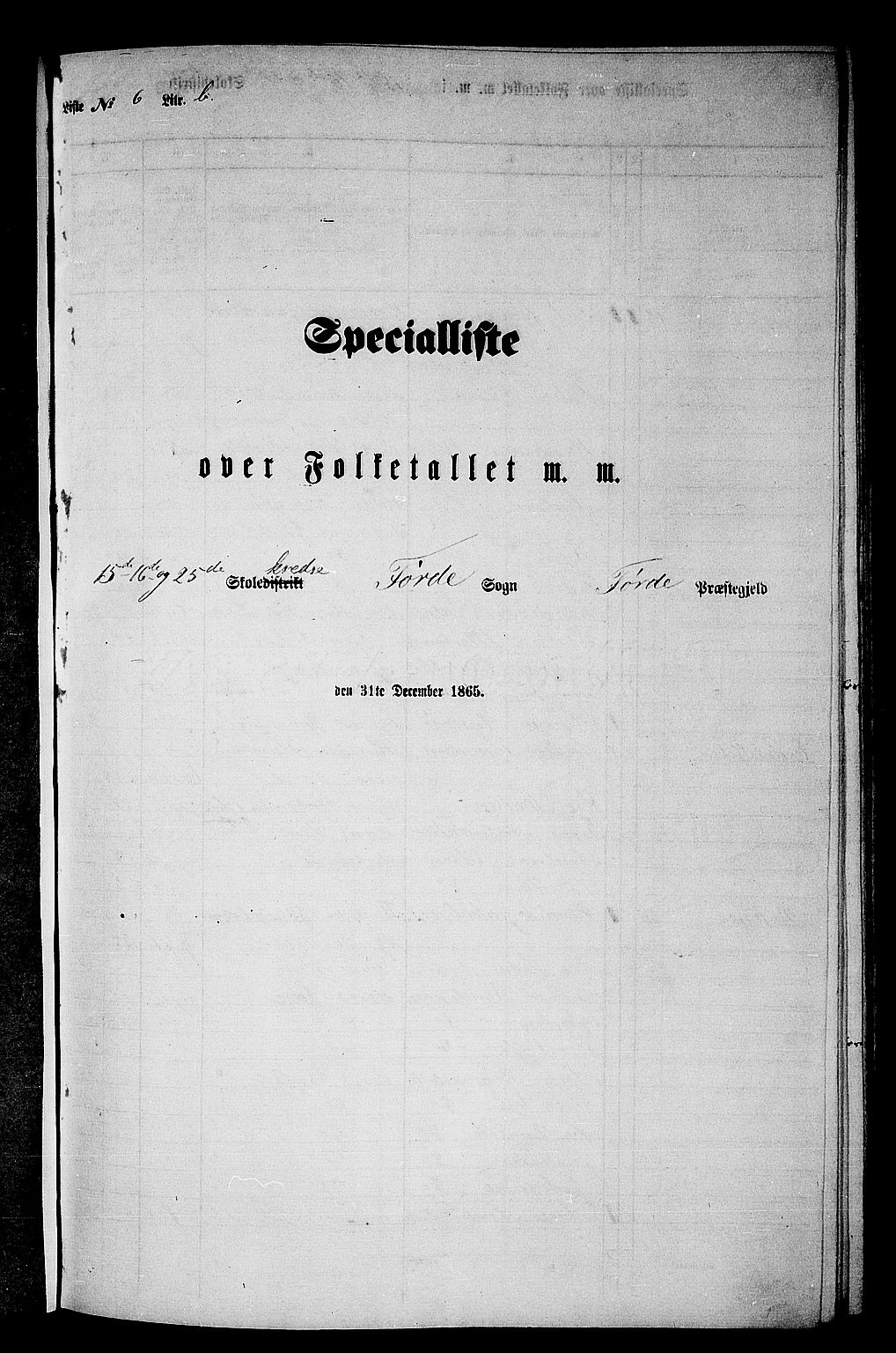 RA, Folketelling 1865 for 1432P Førde prestegjeld, 1865, s. 136