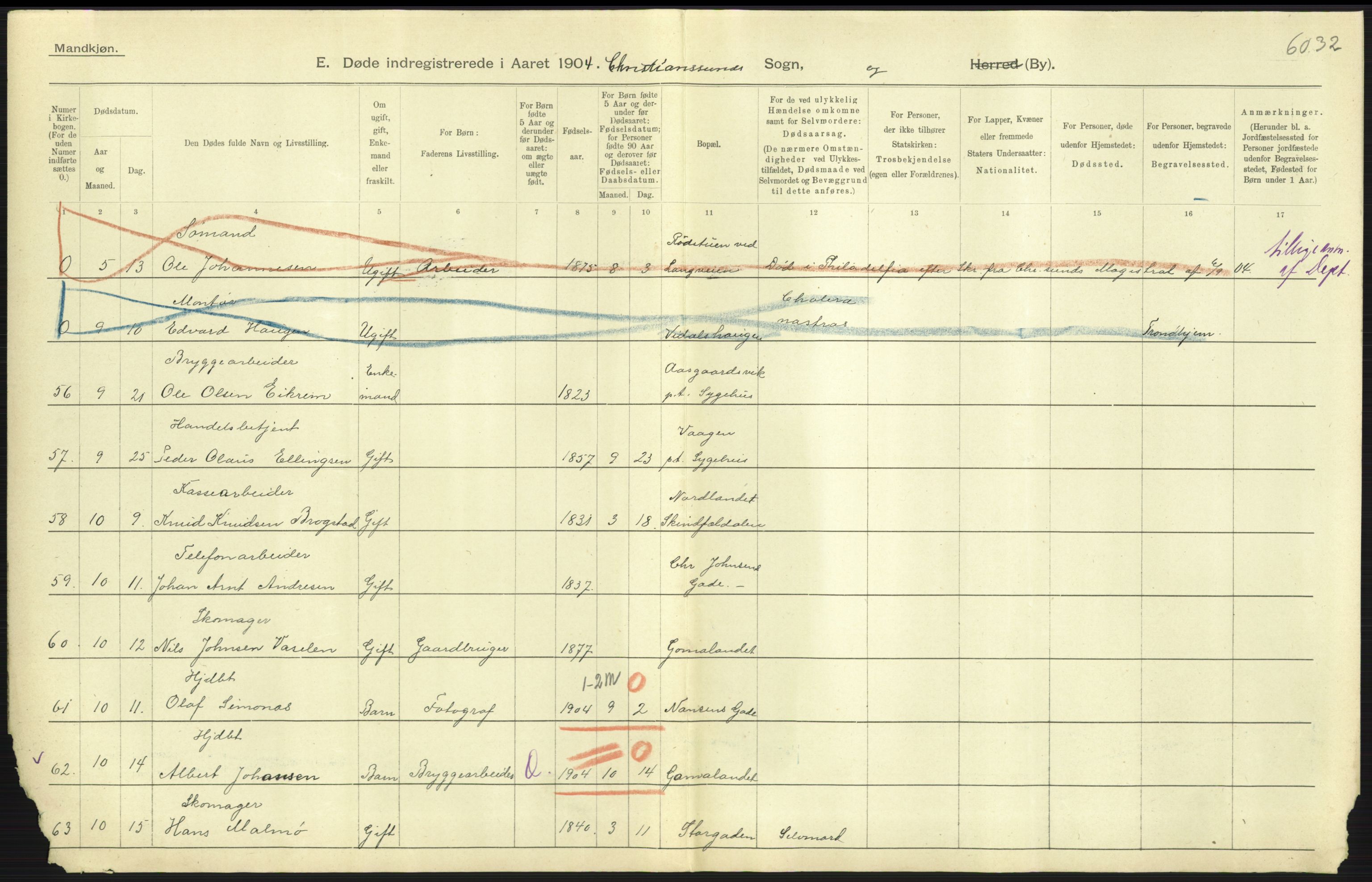 Statistisk sentralbyrå, Sosiodemografiske emner, Befolkning, AV/RA-S-2228/D/Df/Dfa/Dfab/L0016: Romsdals amt: Fødte, gifte, døde., 1904, s. 1121