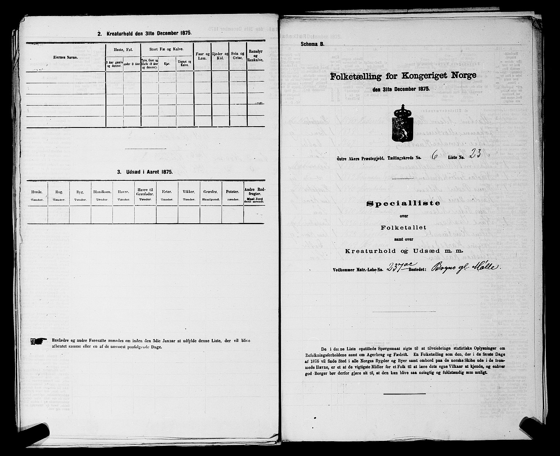 RA, Folketelling 1875 for 0218bP Østre Aker prestegjeld, 1875, s. 2972