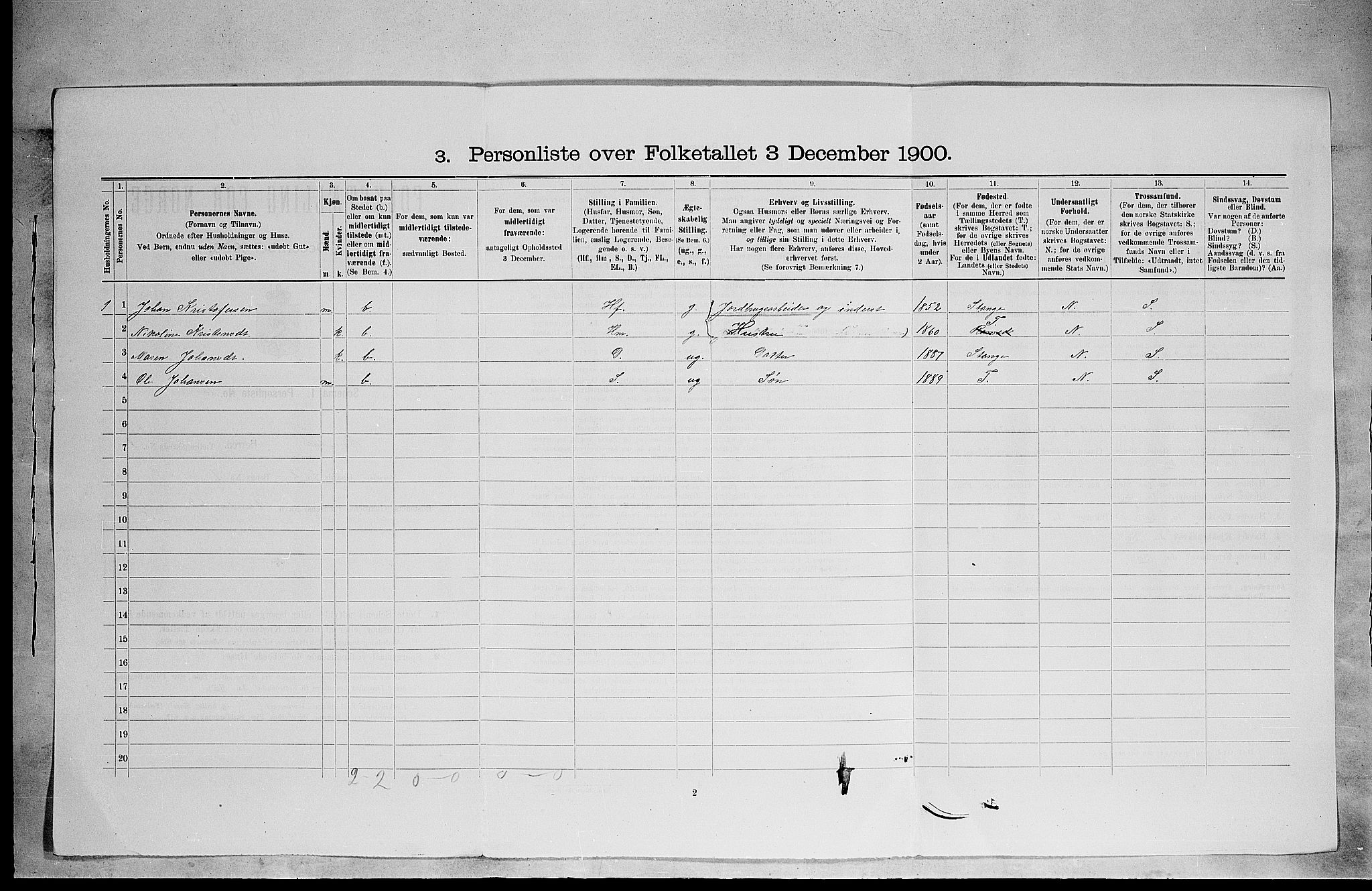 SAH, Folketelling 1900 for 0416 Romedal herred, 1900, s. 171