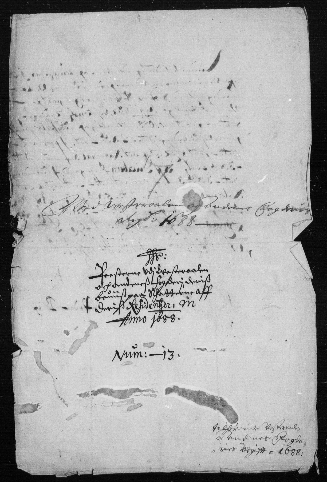 Rentekammeret inntil 1814, Reviderte regnskaper, Stiftamtstueregnskaper, Trondheim stiftamt og Nordland amt, AV/RA-EA-6044/R/Rh/L0012: Nordland amt, 1688