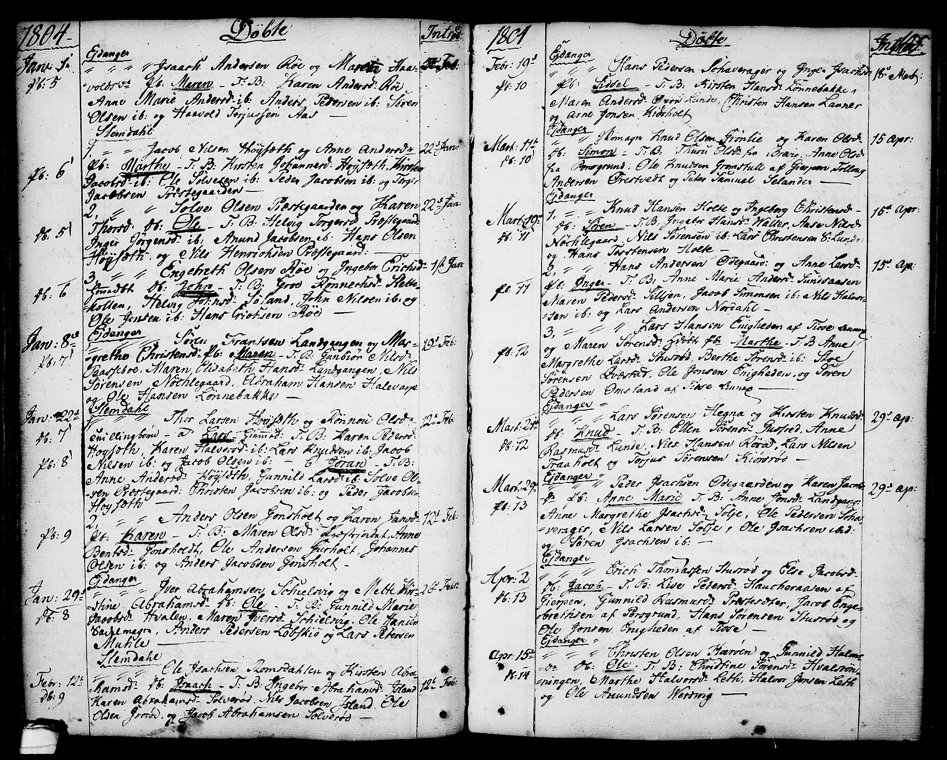 Eidanger kirkebøker, AV/SAKO-A-261/F/Fa/L0006: Ministerialbok nr. 6, 1764-1814, s. 105