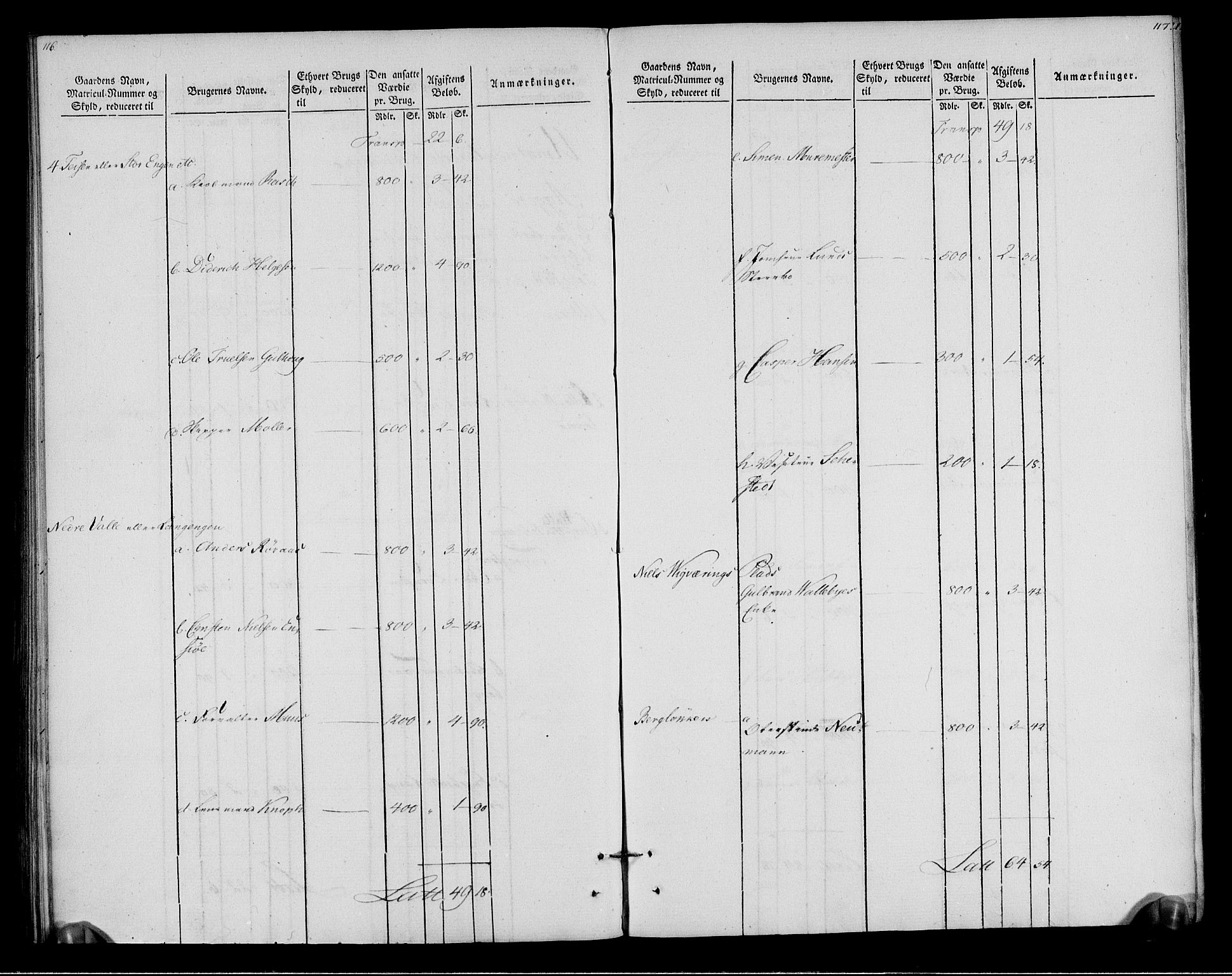 Rentekammeret inntil 1814, Realistisk ordnet avdeling, RA/EA-4070/N/Ne/Nea/L0012: Aker fogderi. Oppebørselsregister, 1803-1804, s. 61