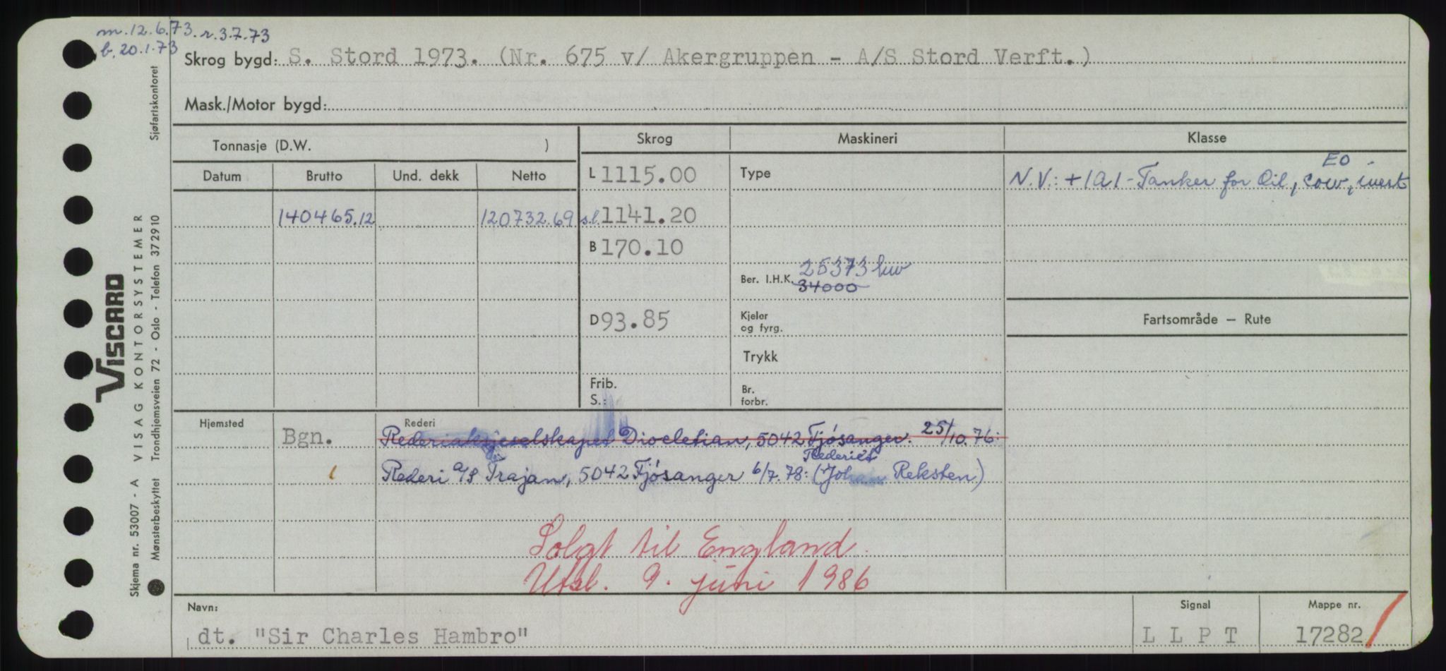 Sjøfartsdirektoratet med forløpere, Skipsmålingen, RA/S-1627/H/Hd/L0033: Fartøy, Sevi-Sjø, s. 211