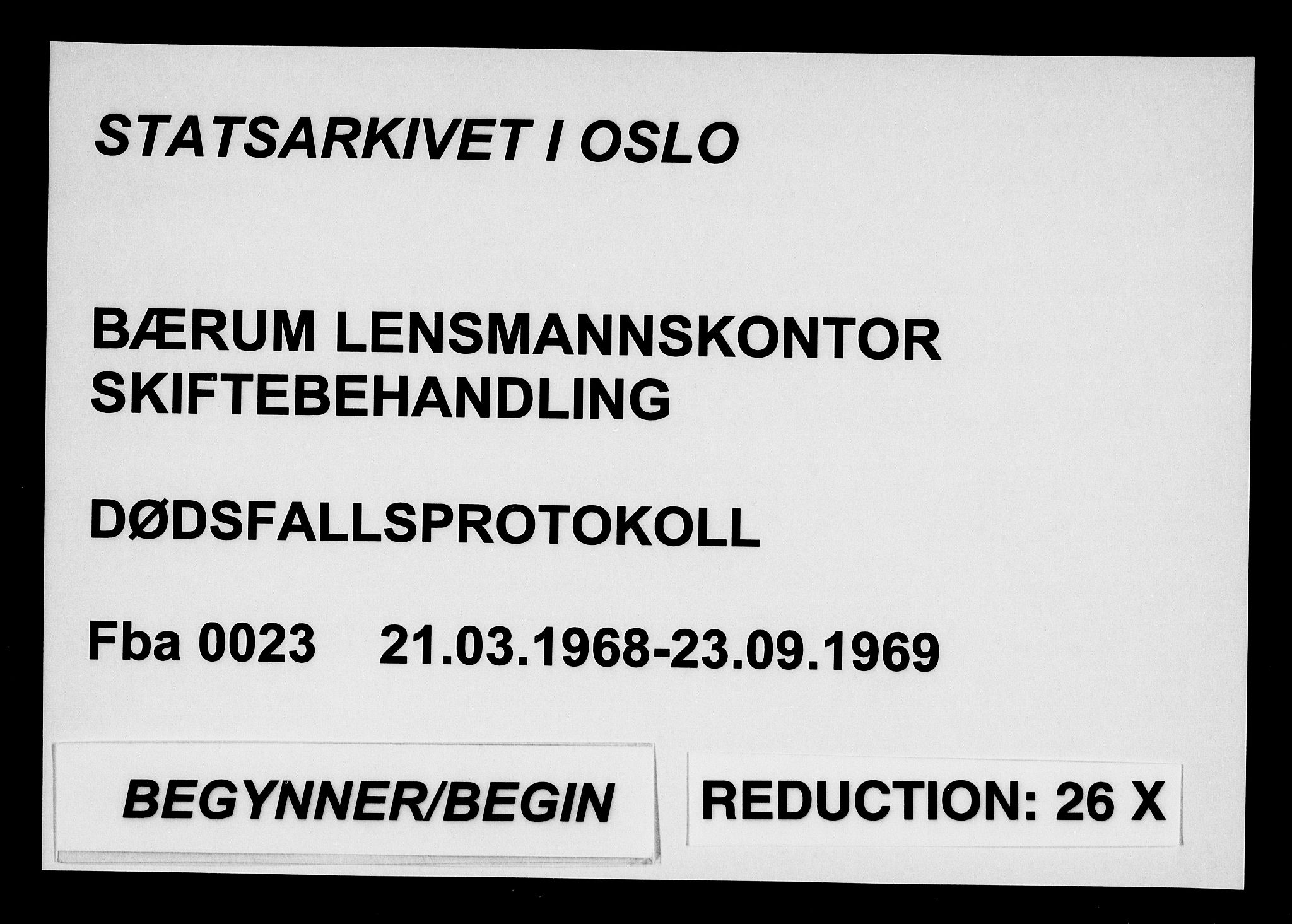 Bærum lensmannskontor, SAO/A-10277/H/Ha/Haa/L0023: Dødsanmeldelsesprotokoll, 1968-1969