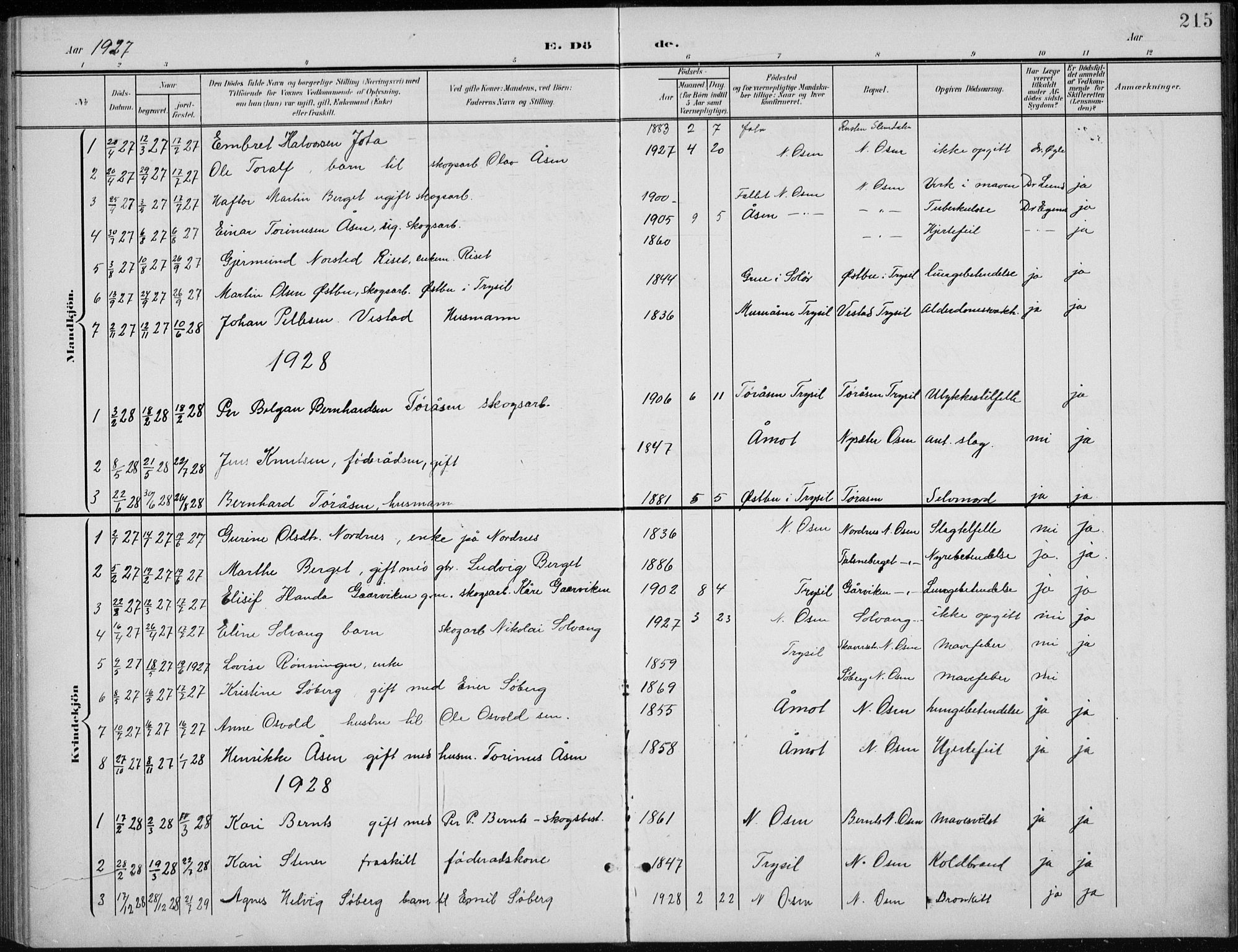 Åmot prestekontor, Hedmark, AV/SAH-PREST-056/H/Ha/Hab/L0003: Klokkerbok nr. 3, 1902-1938, s. 215