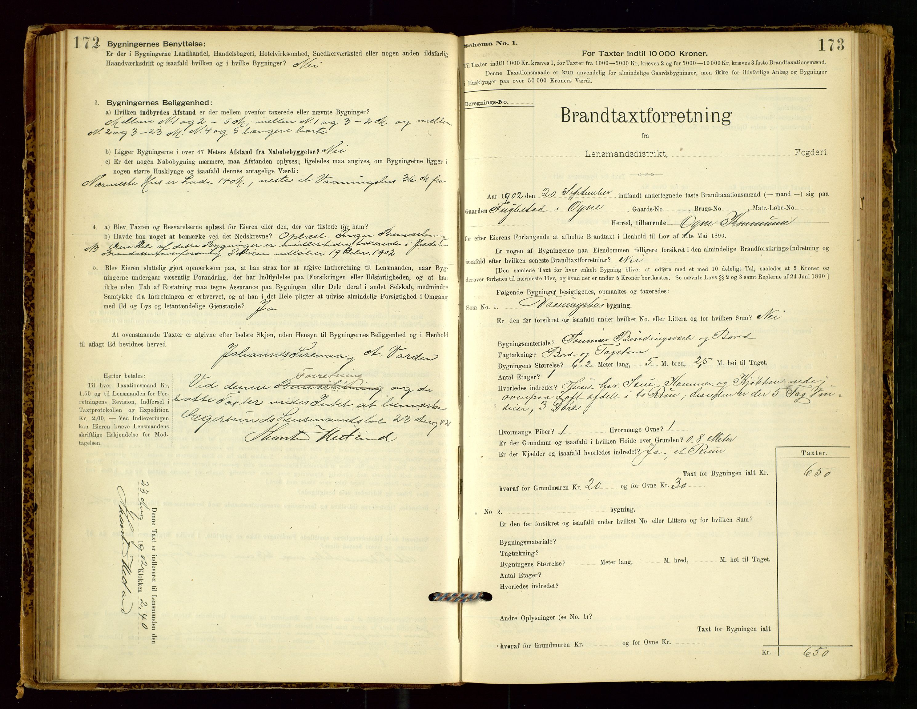 Eigersund lensmannskontor, AV/SAST-A-100171/Gob/L0001: Skjemaprotokoll, 1894-1909, s. 172-173