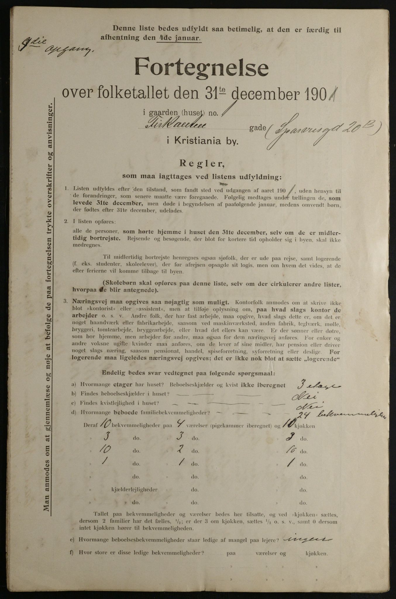 OBA, Kommunal folketelling 31.12.1901 for Kristiania kjøpstad, 1901, s. 3891