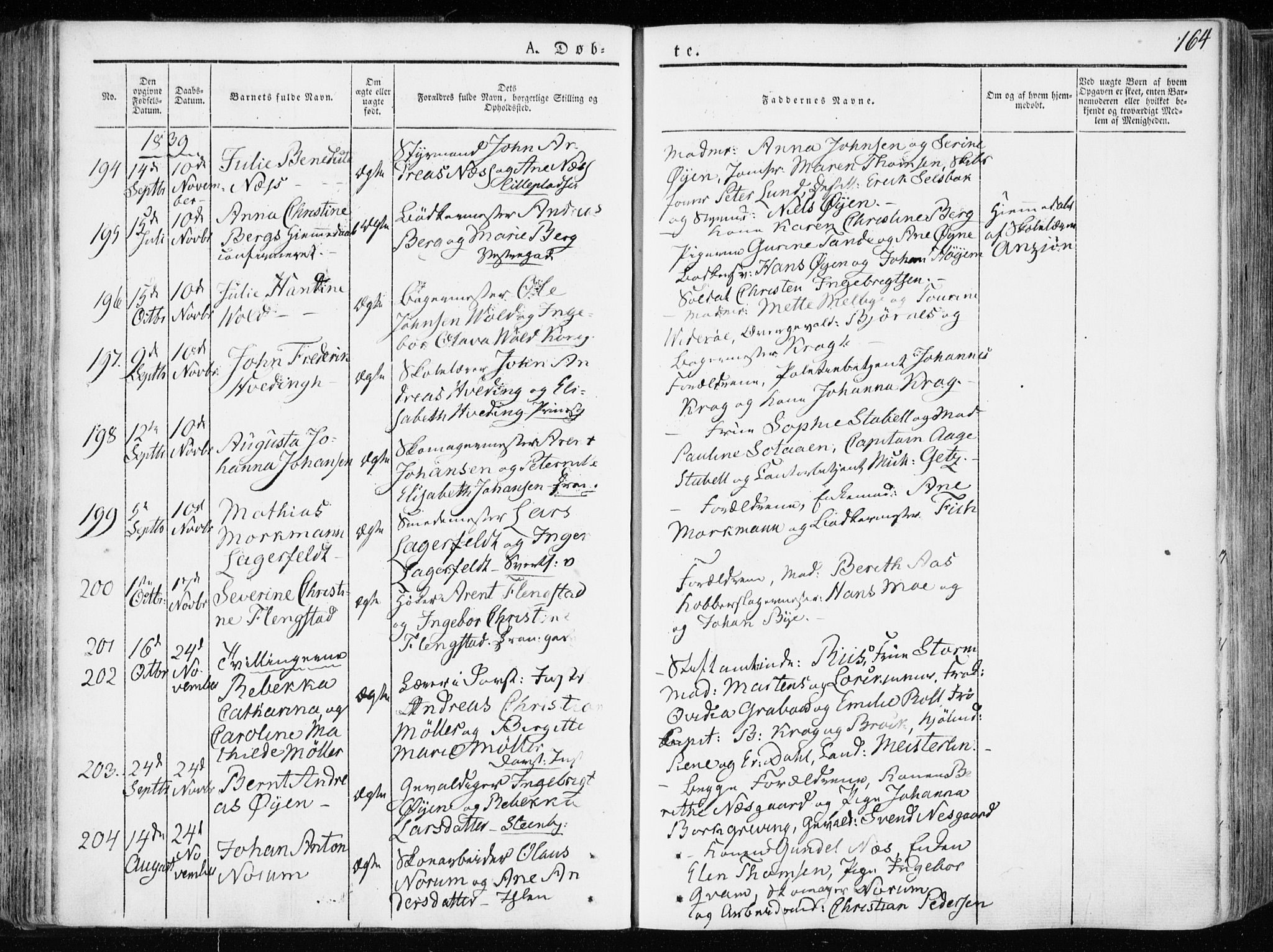 Ministerialprotokoller, klokkerbøker og fødselsregistre - Sør-Trøndelag, SAT/A-1456/601/L0047: Ministerialbok nr. 601A15, 1831-1839, s. 164