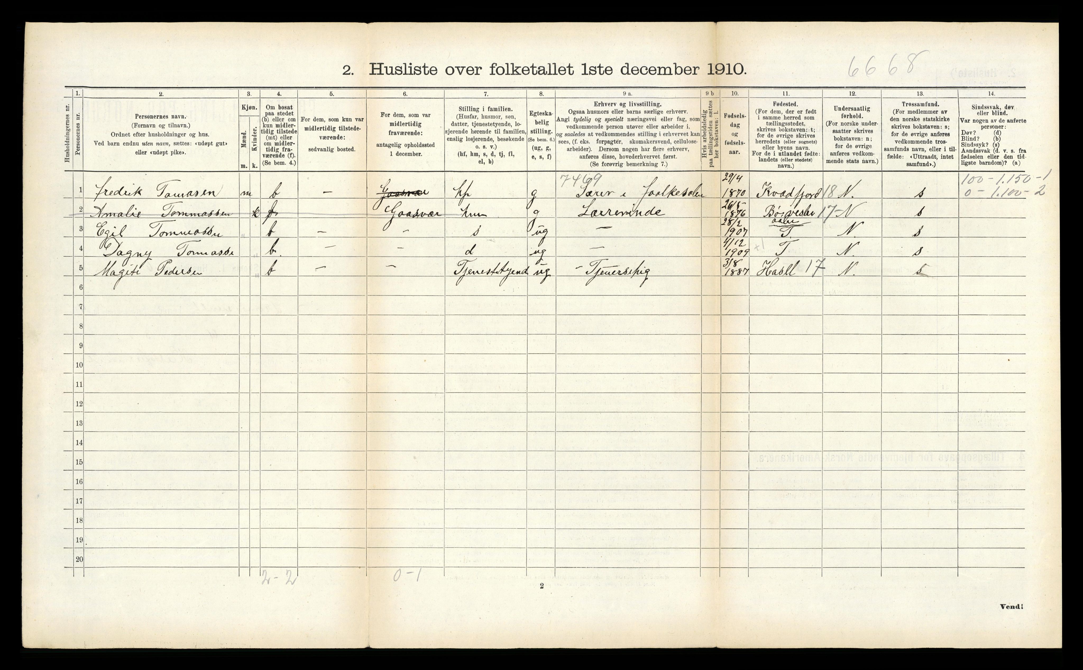 RA, Folketelling 1910 for 1934 Tromsøysund herred, 1910, s. 822