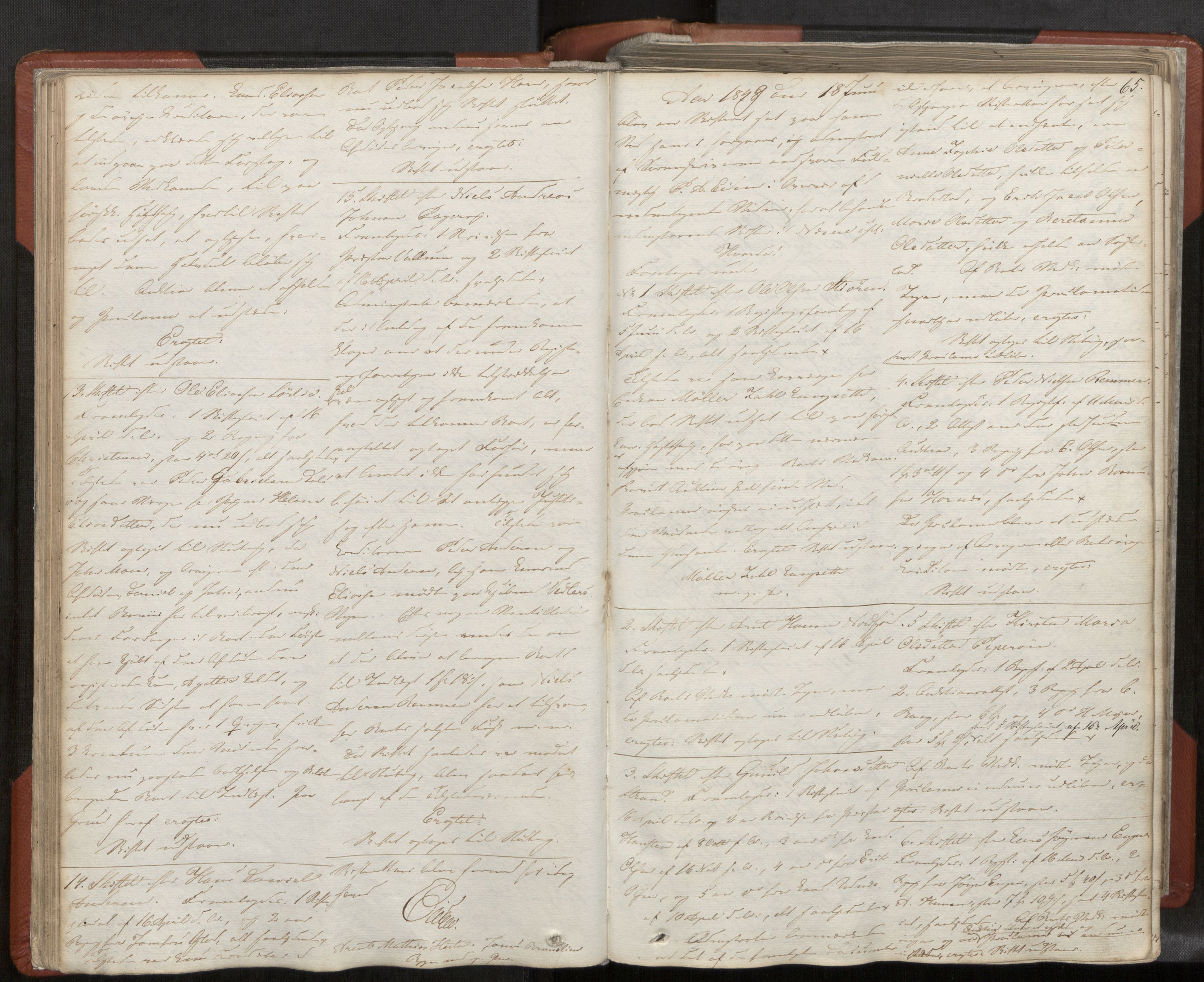 Helgeland sorenskriveri, AV/SAT-A-0004/3/3A/L0105: Skifteprotokoll 50, 1847-1857, s. 65
