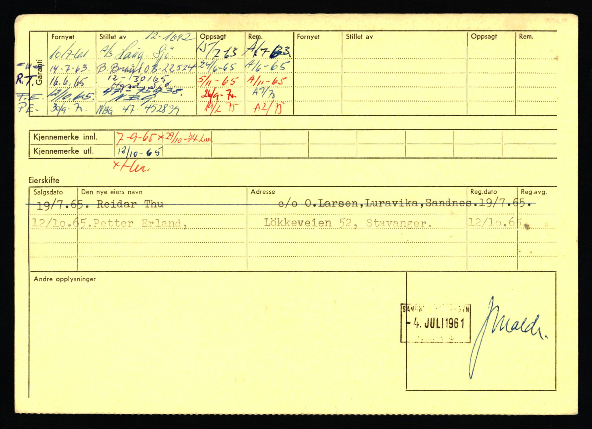 Stavanger trafikkstasjon, AV/SAST-A-101942/0/F/L0054: L-54200 - L-55699, 1930-1971, s. 256